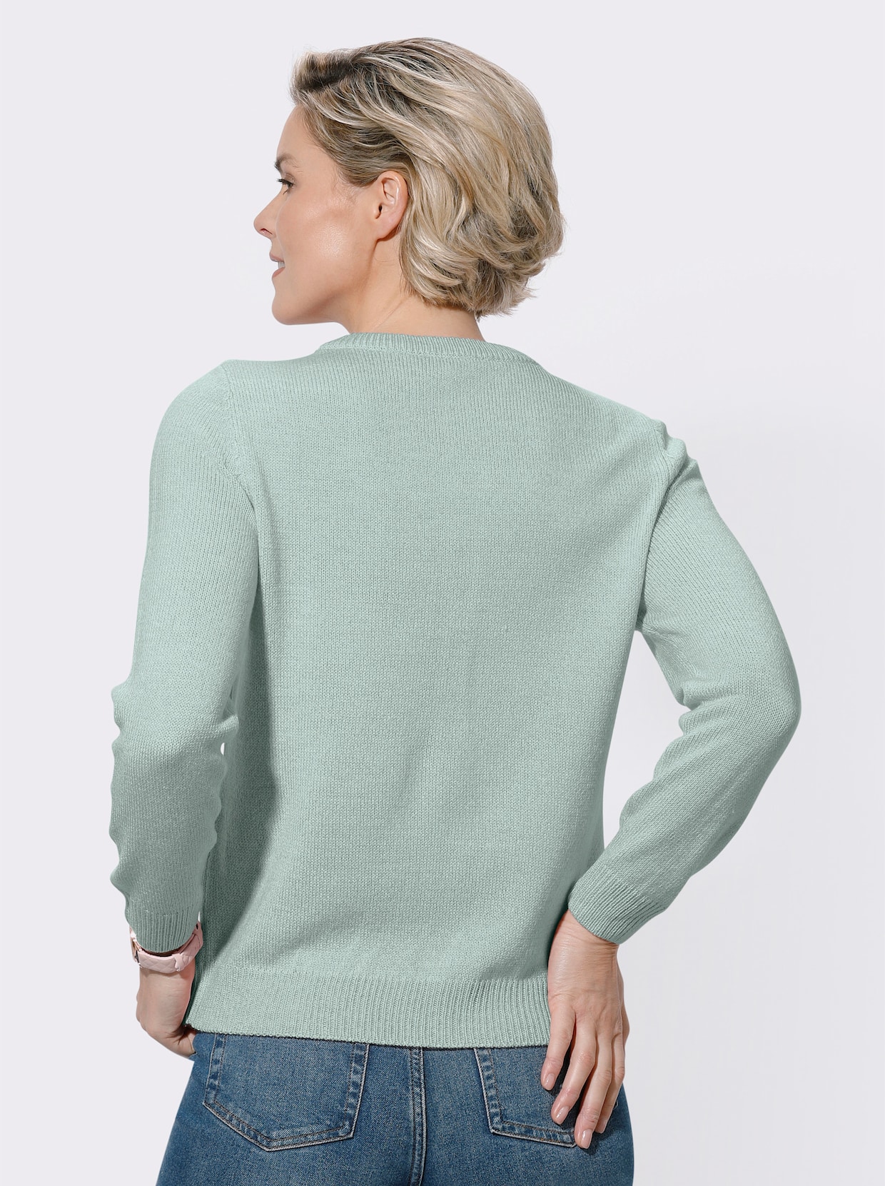 Pullover - kalkmint-meliert