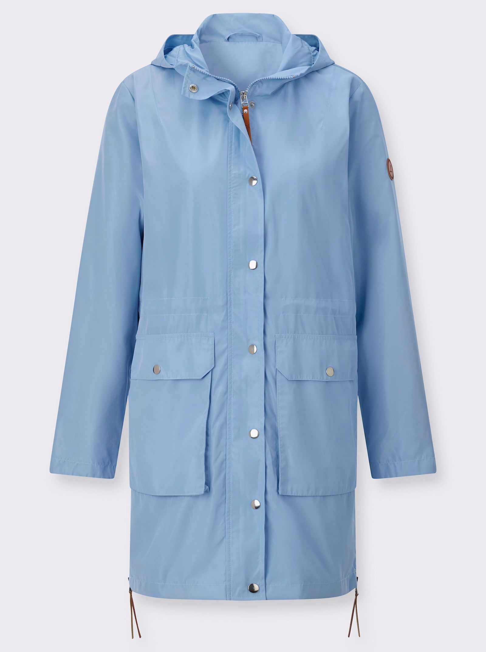 Outdoorjacke mit vielen Details - himmelblau
