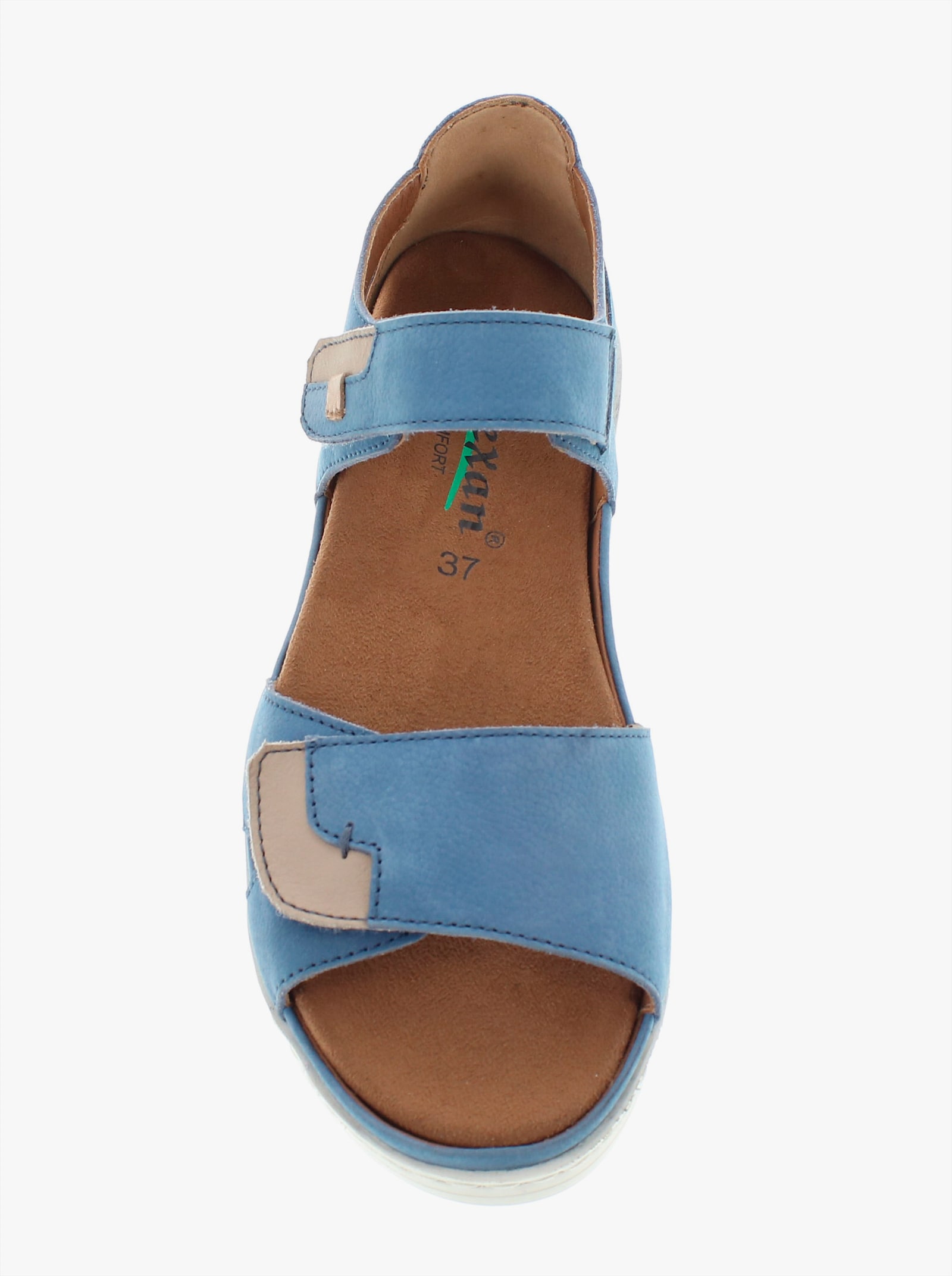 Reflexan Sandalette aus Nubukleder - mittelblau