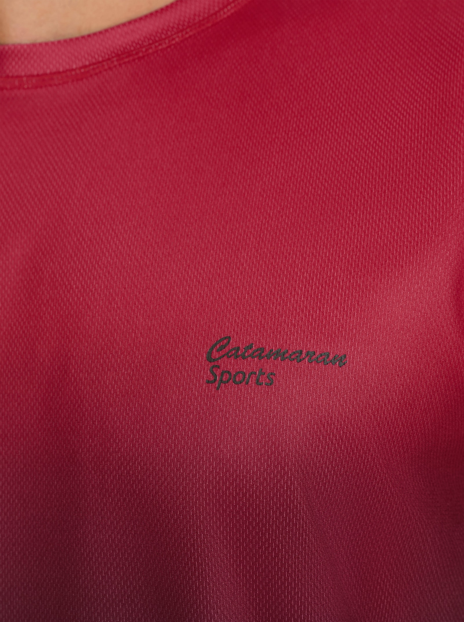Catamaran Sports Kurzarmshirt mit Farbverlauf - schwarz-rot