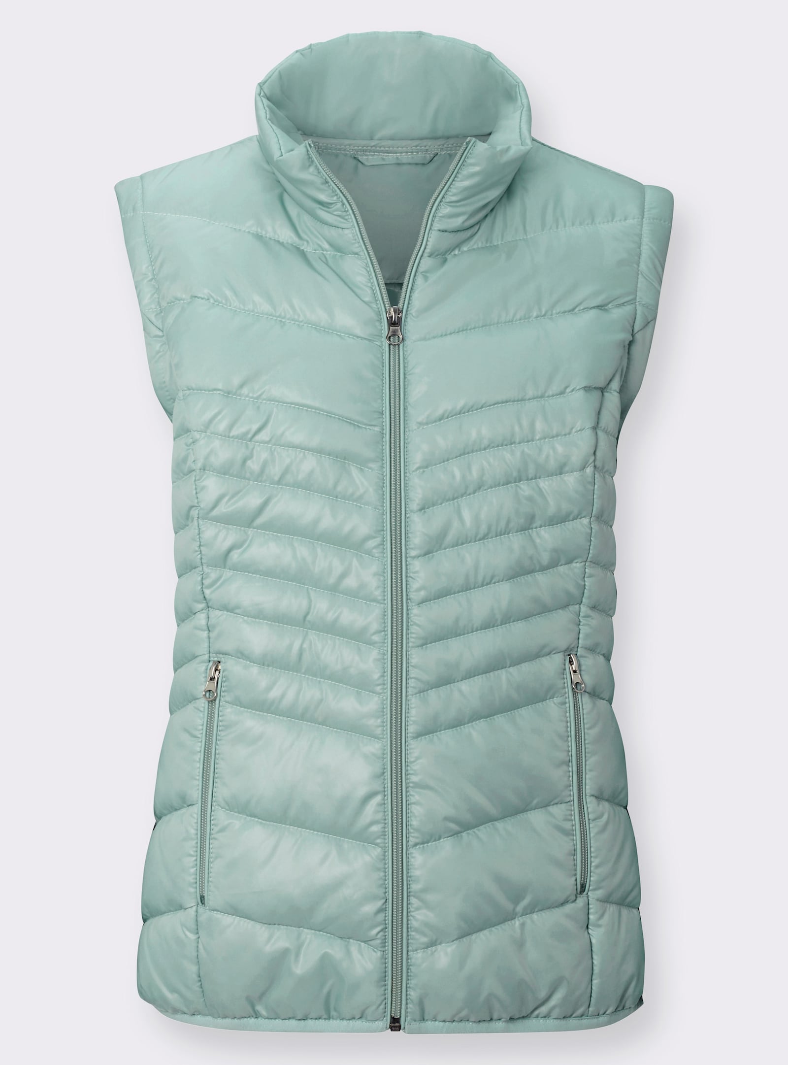 Steppjacke mit abzippbaren Ärmeln - kalkmint