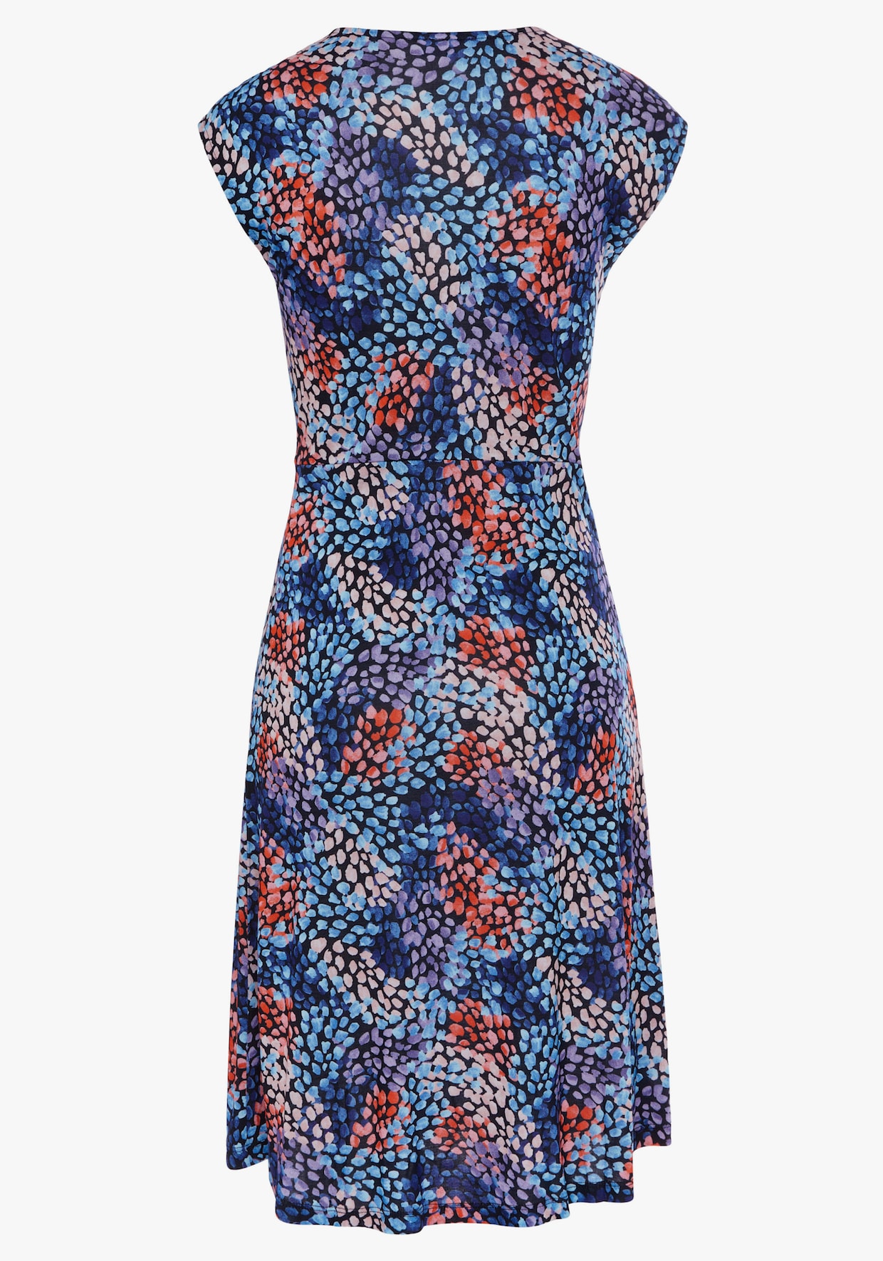 s.Oliver Robe en jersey - bleu-corail imprimé