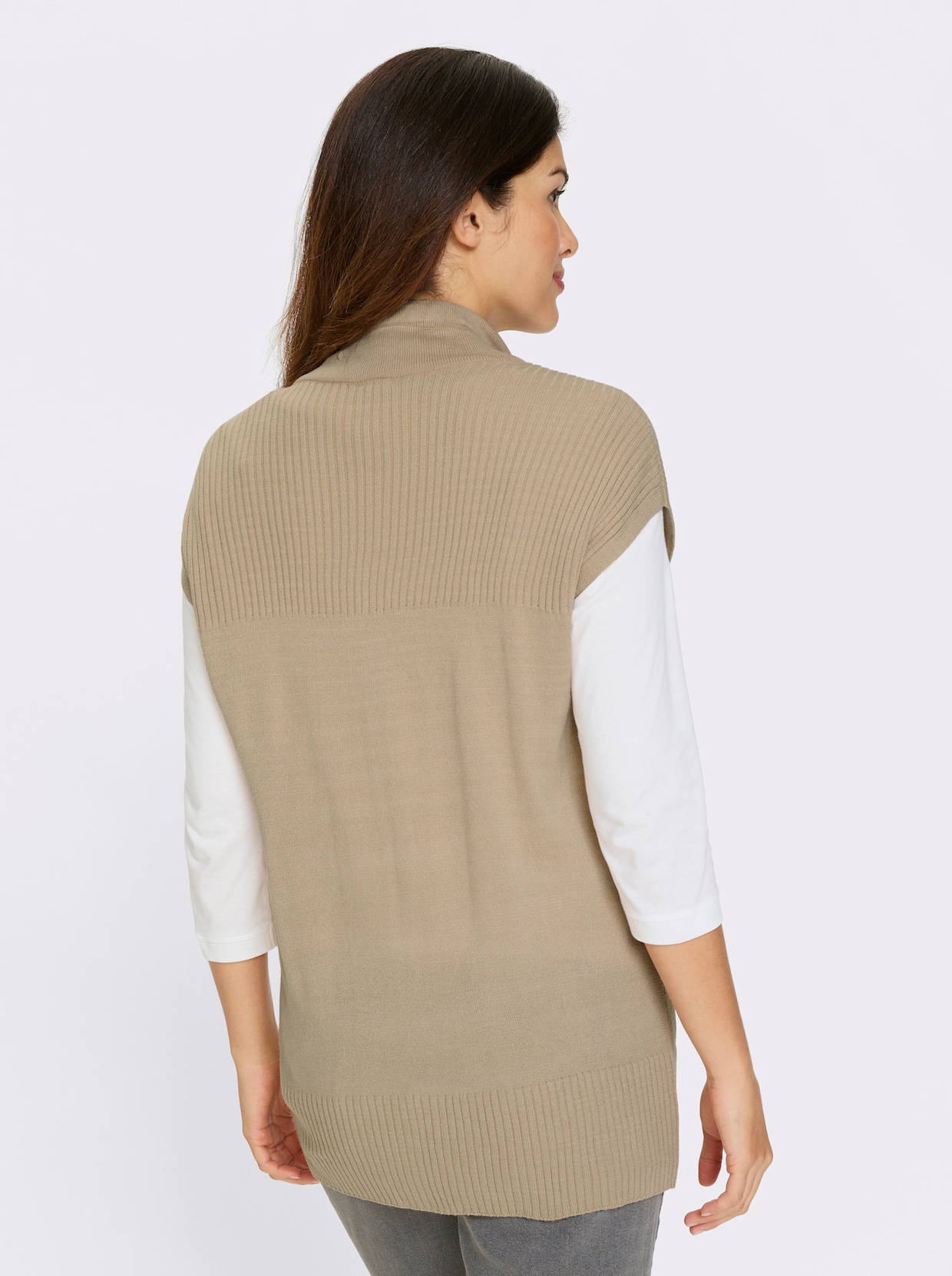 Strickweste - beige