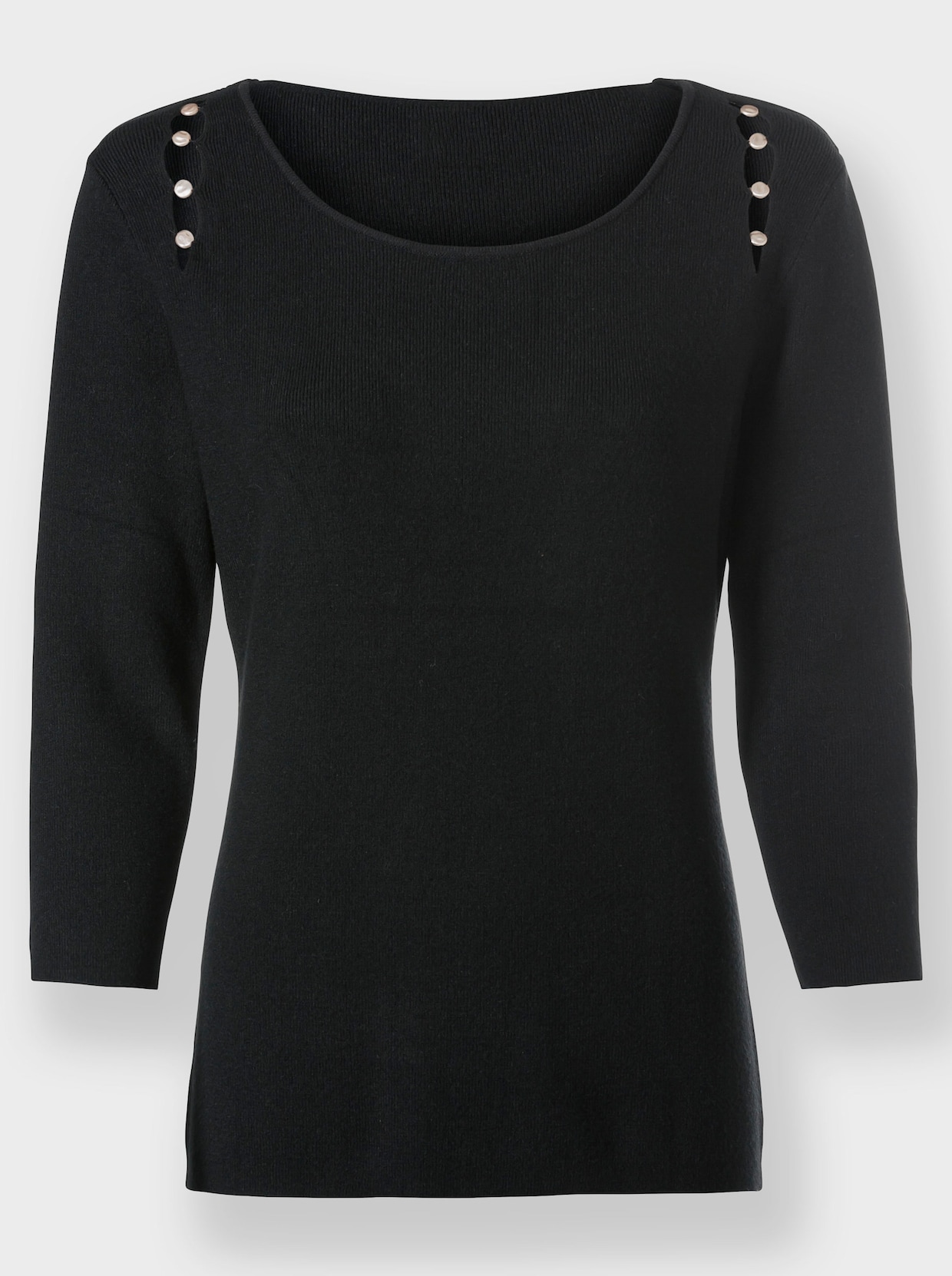 heine Pullover met 3/4-mouwen - zwart