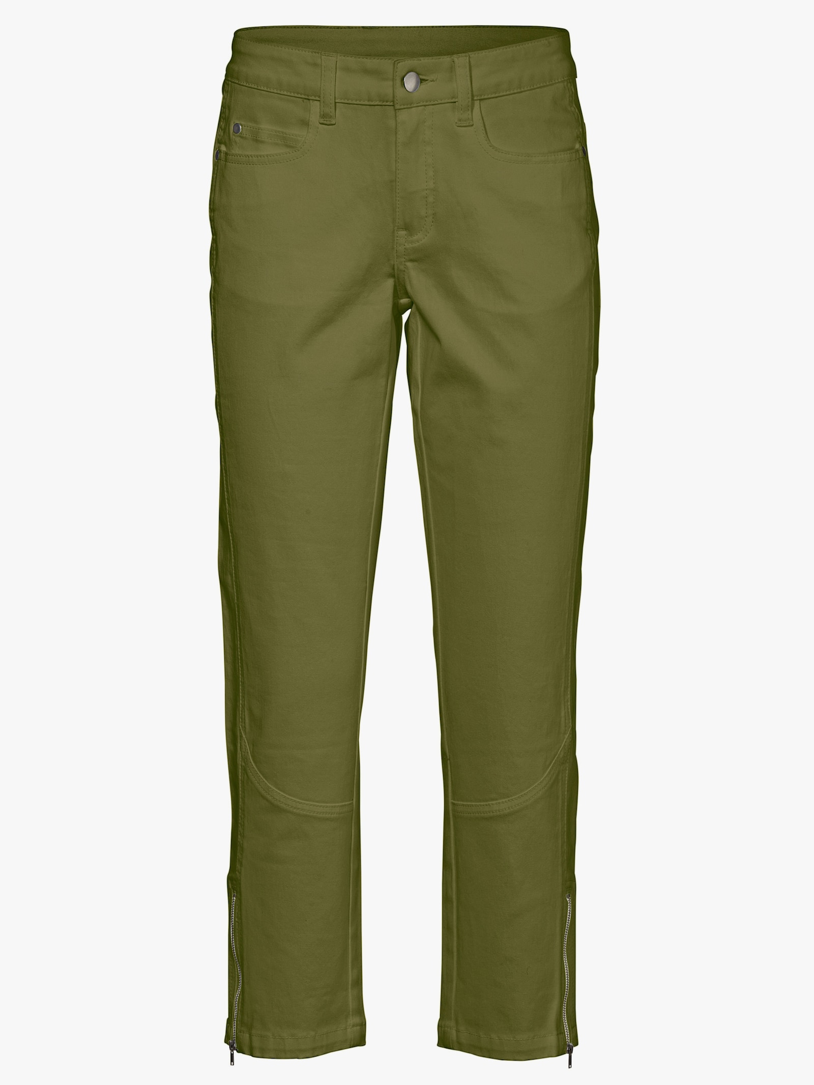 heine Röhrenhose mit Bauchweg-Einsatz vorn - oliv