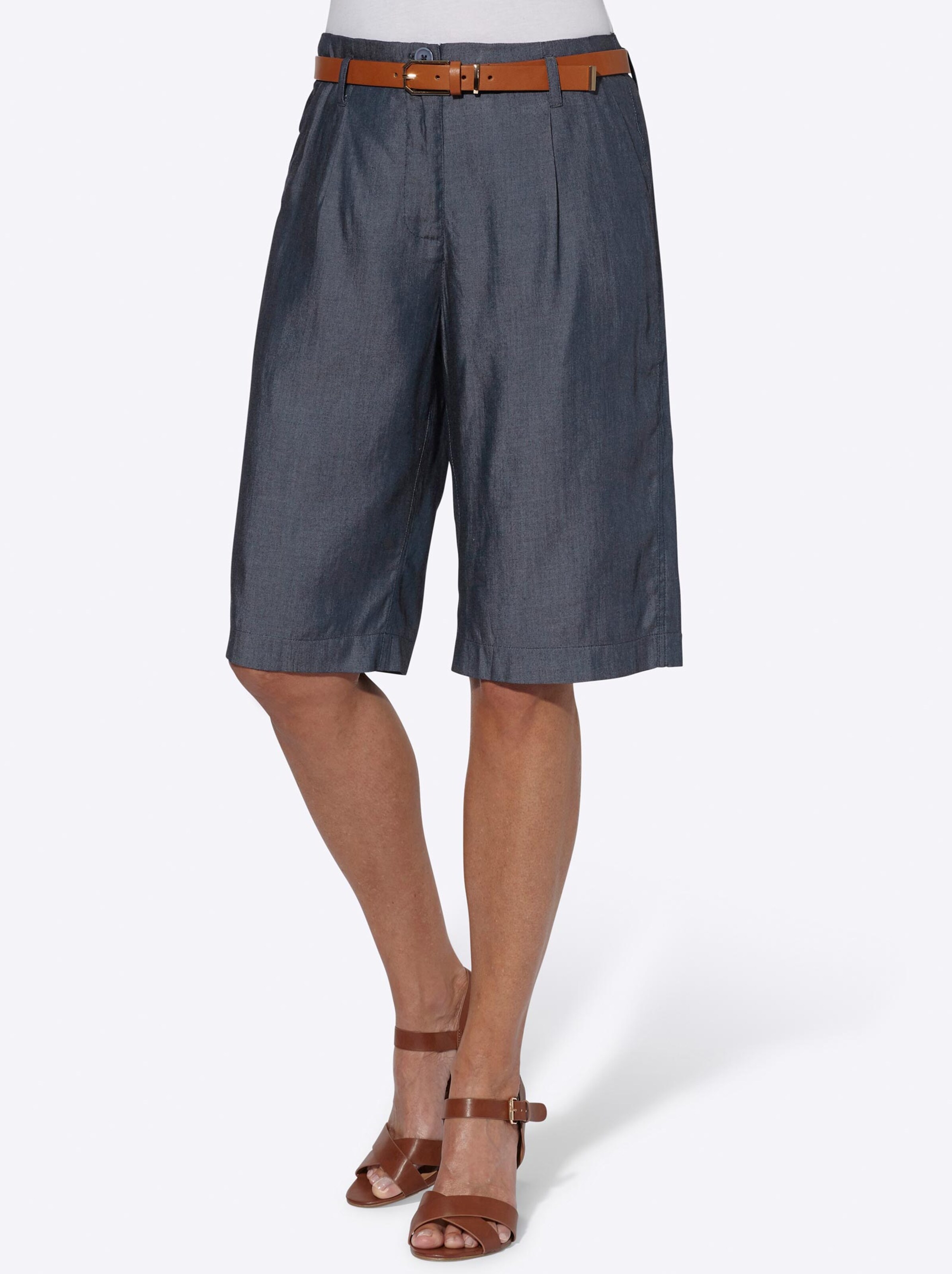 Damenmode Jeans Bermudas in dark blue Damenmode Jeans Bermudas in dark blue