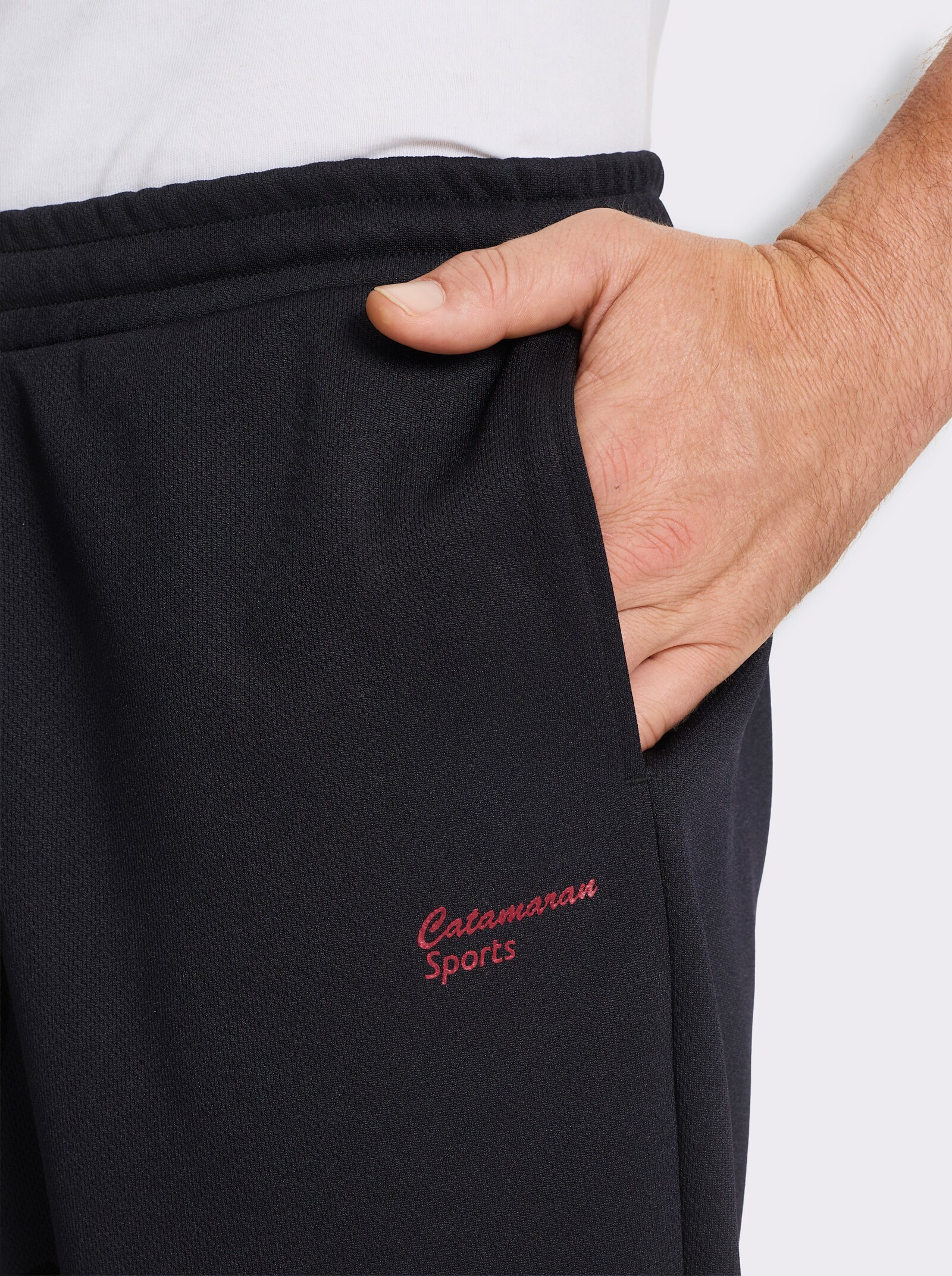 Catamaran Sports Funktionshose mit Farbverlauf-Einsätzen - schwarz-rot