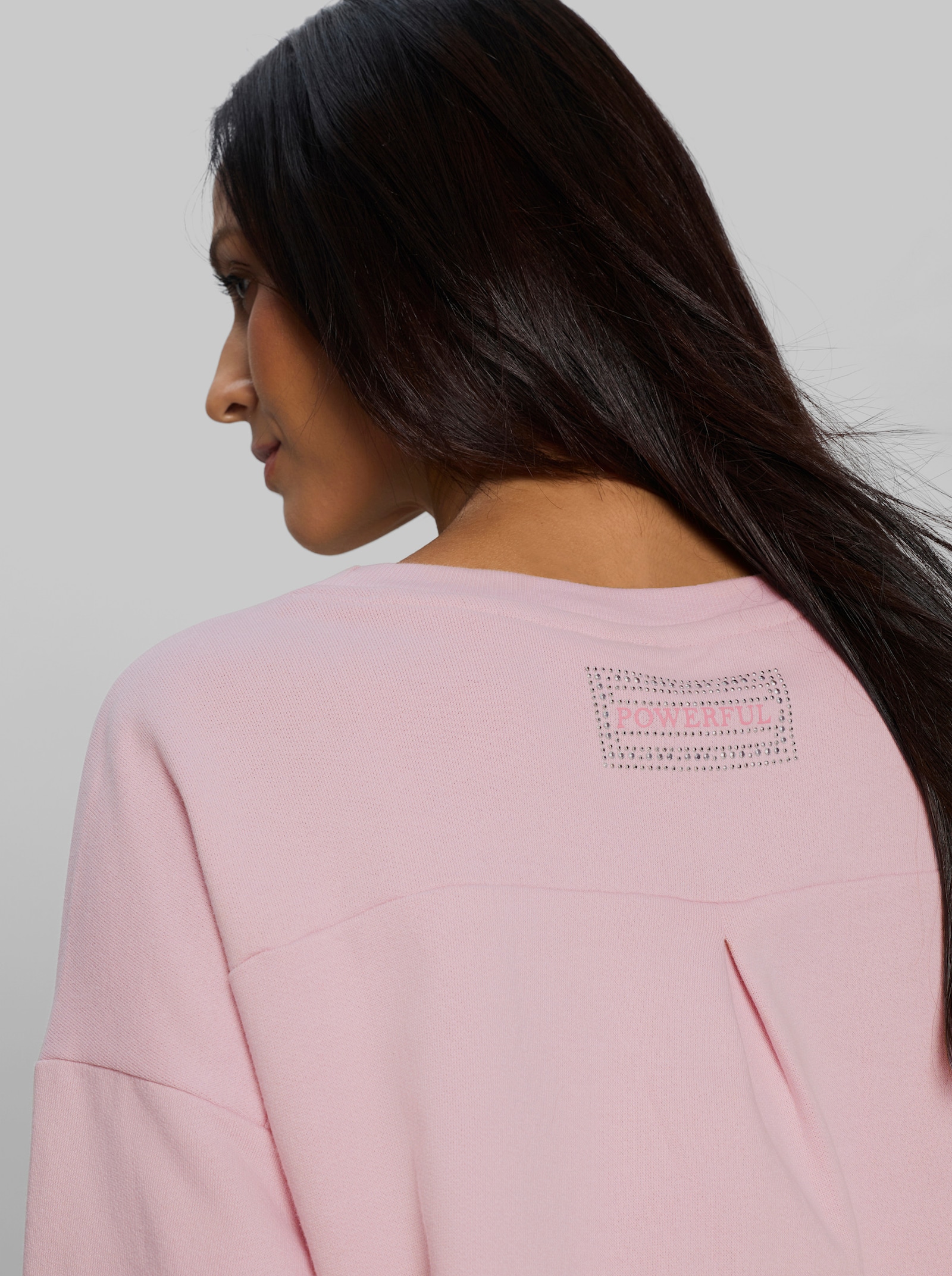 heine Sweater mit Schriftzug hinten - rosé