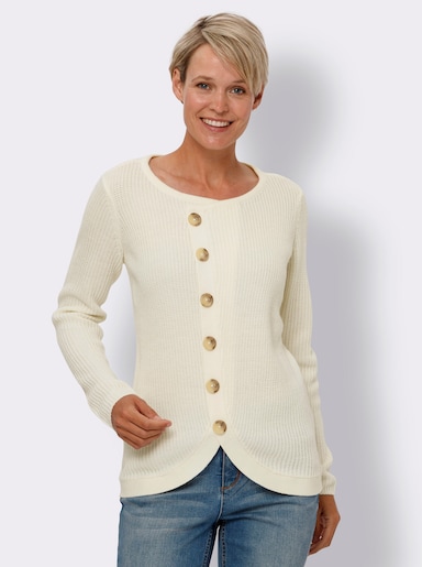 Langarm-Pullover - champagner