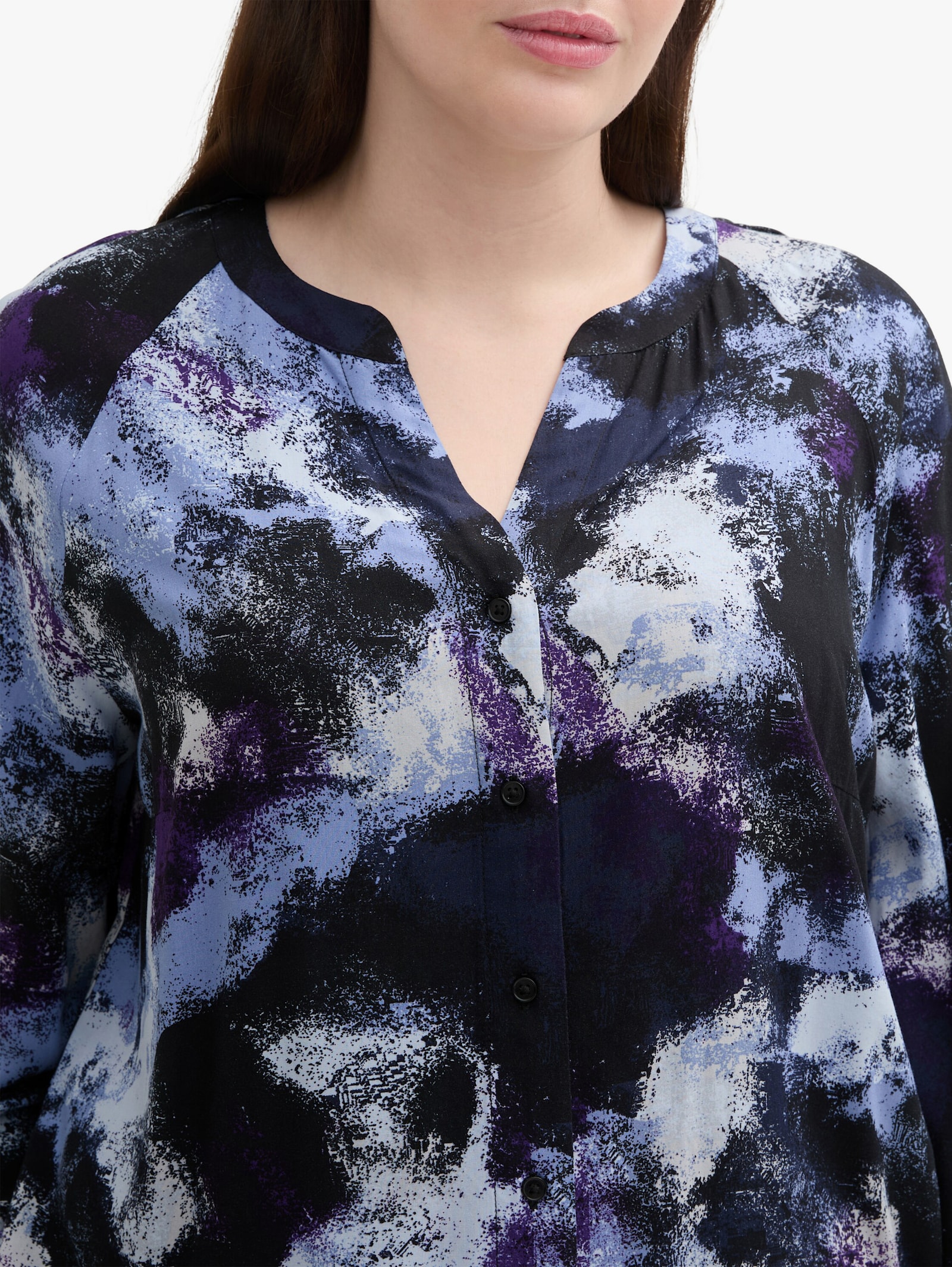 Langarmbluse - artistic watercolor design