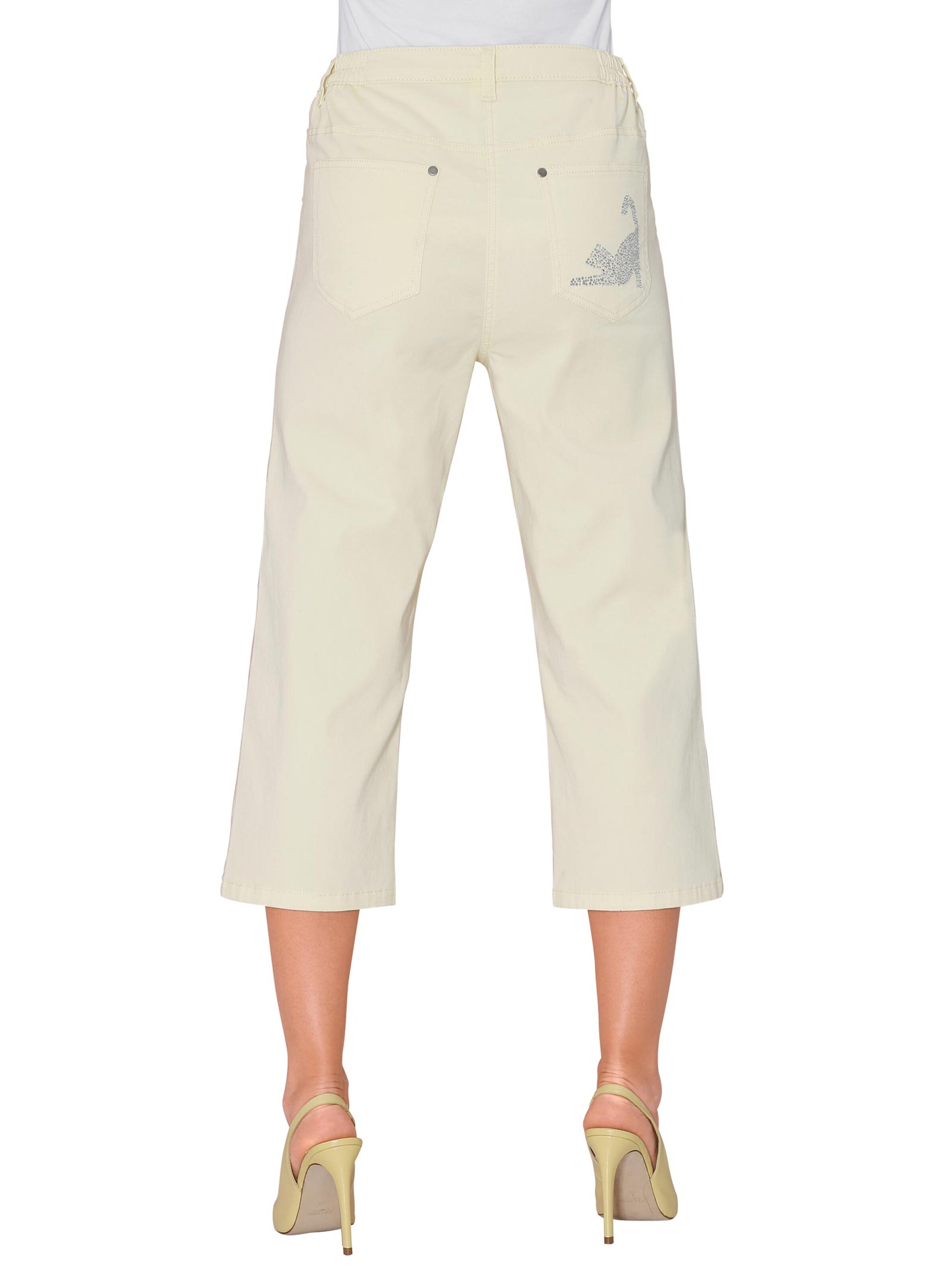 Capri-Jeans - vanillegelb