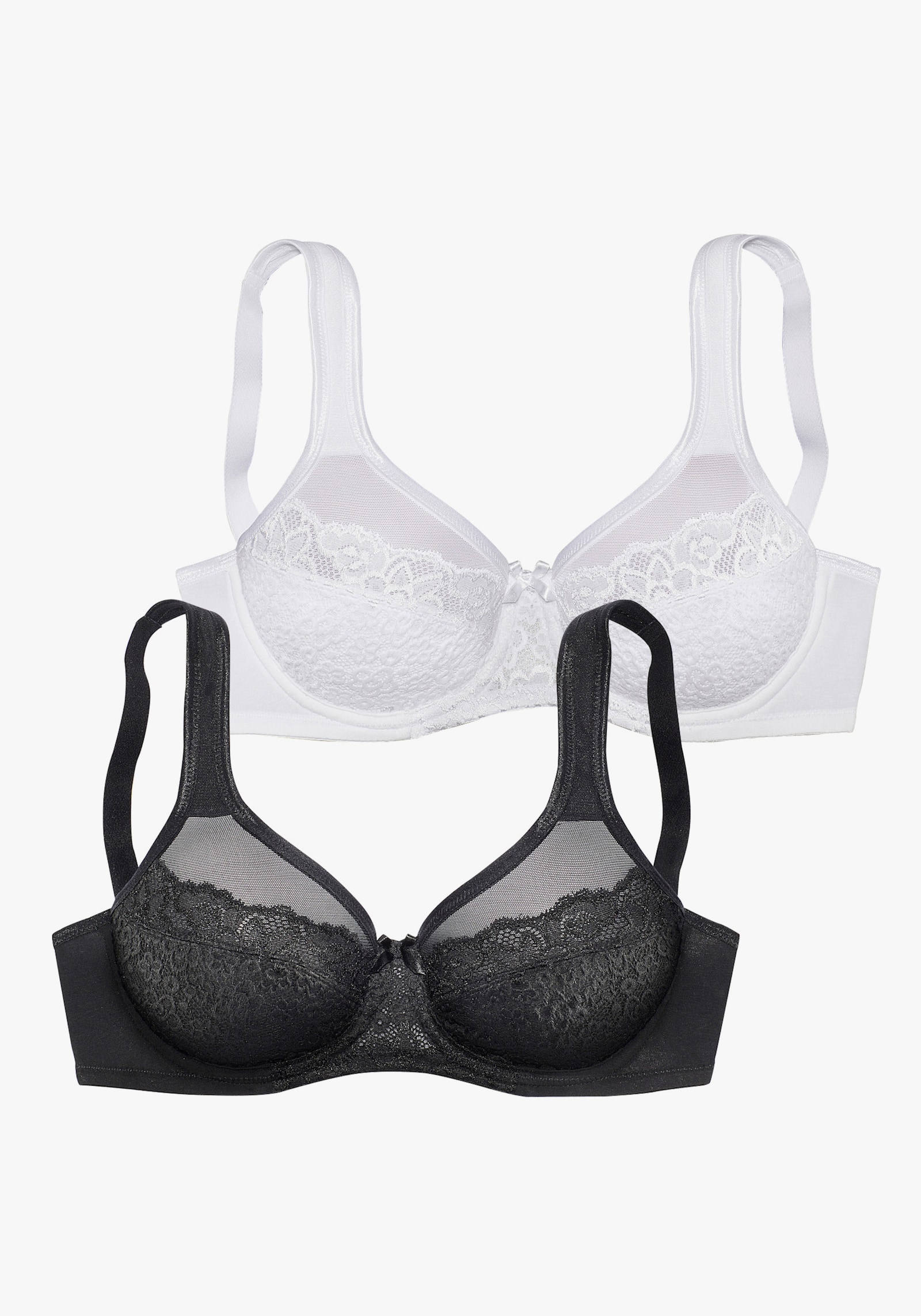 petite fleur Minimizer-beha - zwart+wit