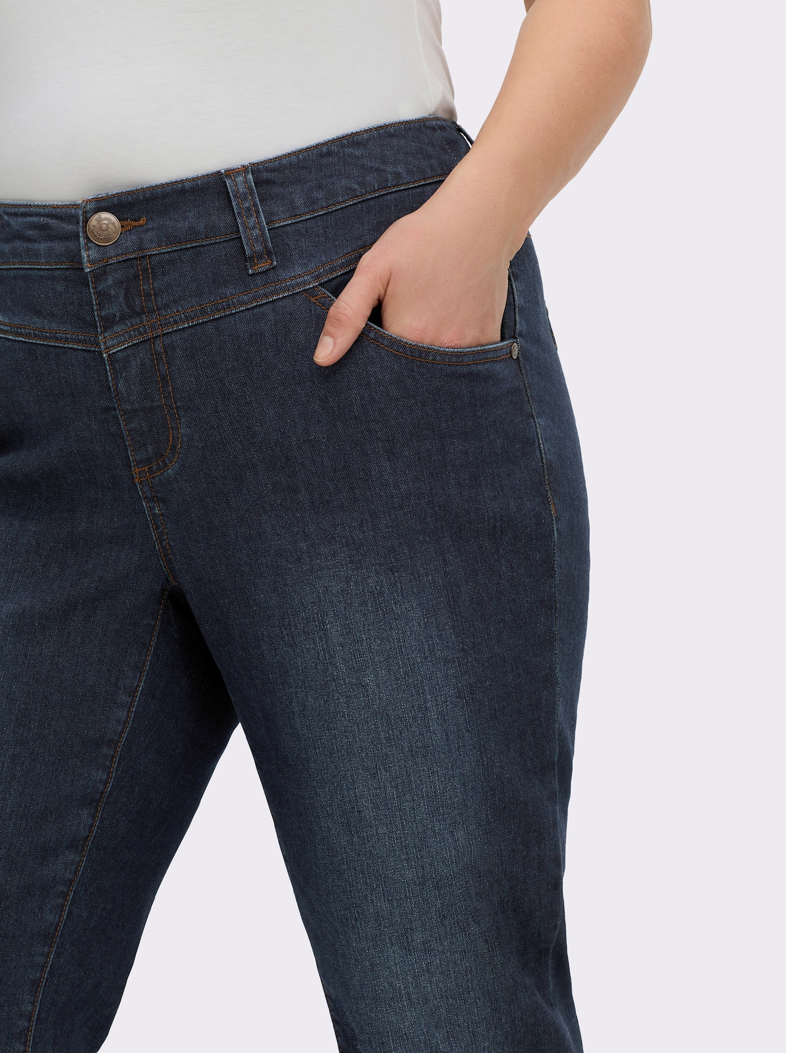 sheego Jeans in  5-Pocket-Form - dark blue used