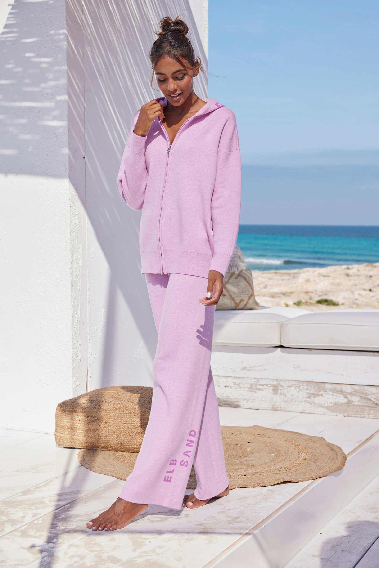 Elbsand veste en tricot - rose