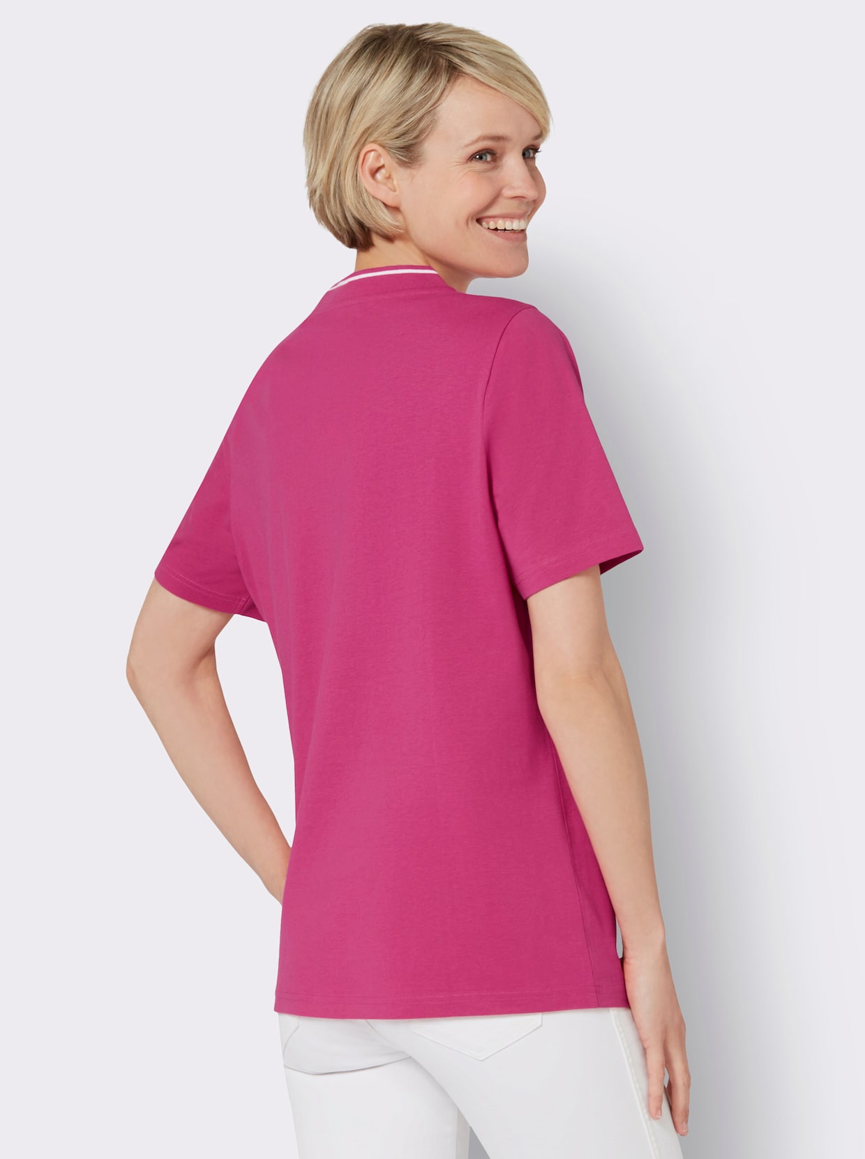 Kurzarmshirt - fuchsia