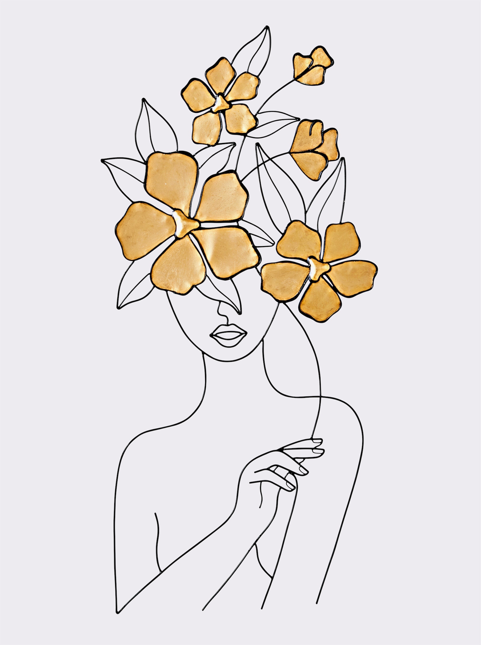 heine home Wanddeko - schwarz-goldfarben