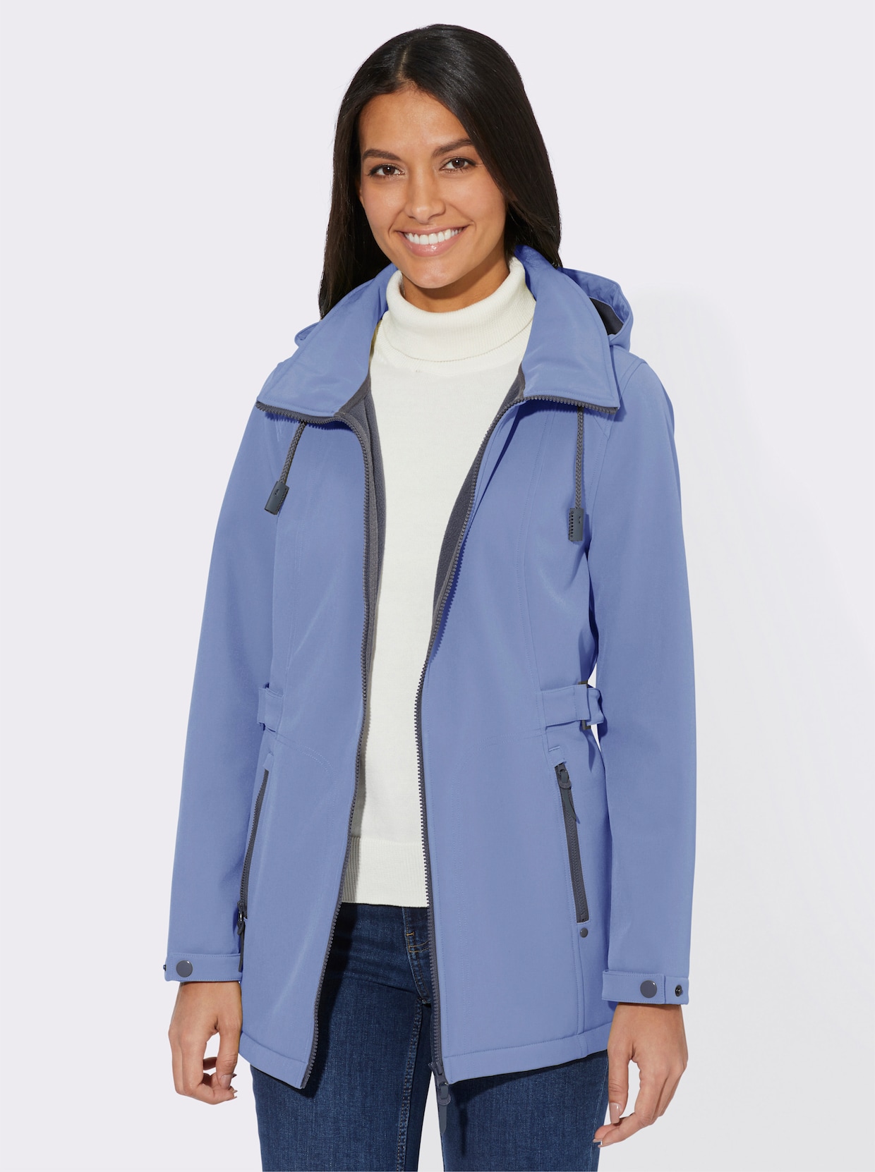 Softshell-jack - middenblauw