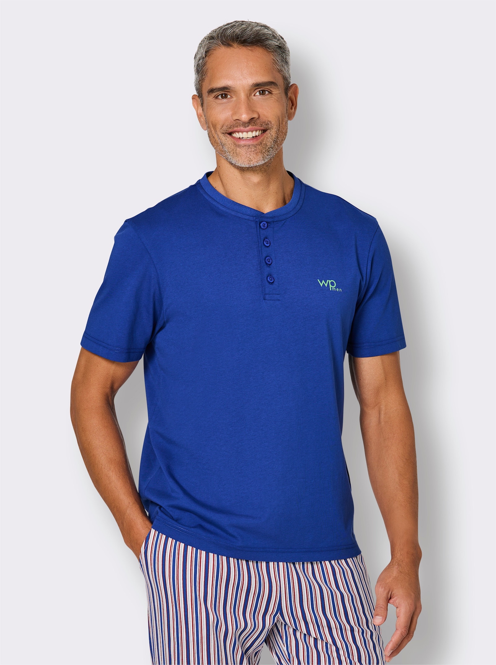 wäschepur men Schlafanzug-Shirt - royalblau