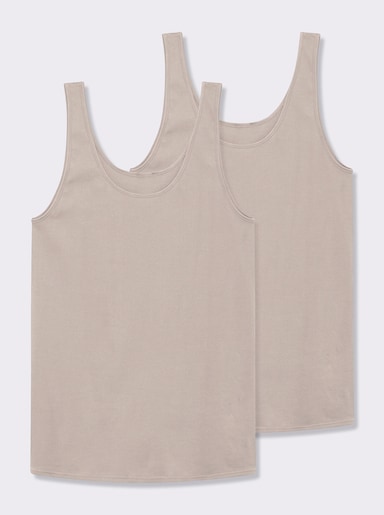 Nina von C. Achselhemd im Doppelpack - sand