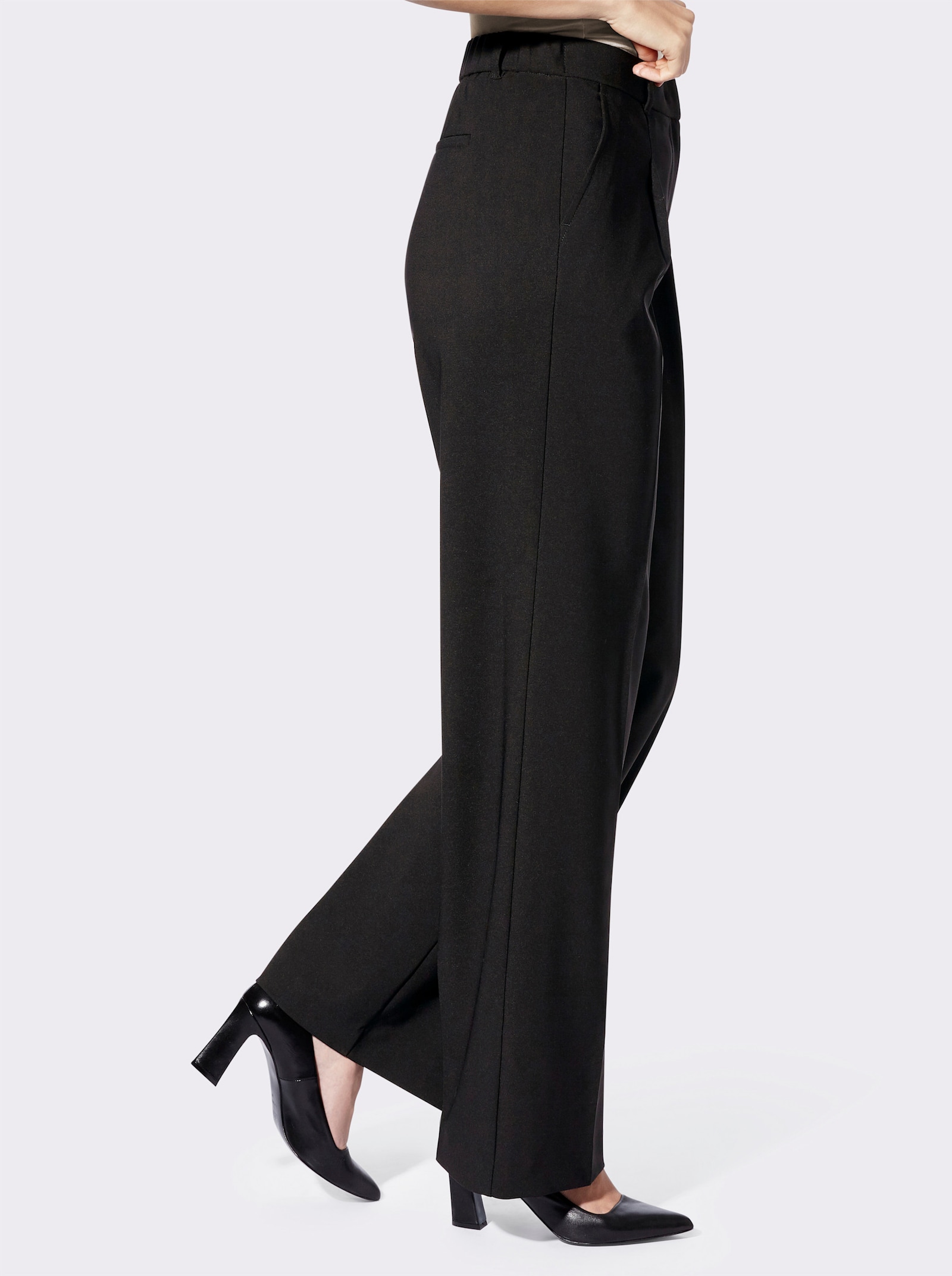 heine Bundfaltenhose mit Elasthan - schwarz