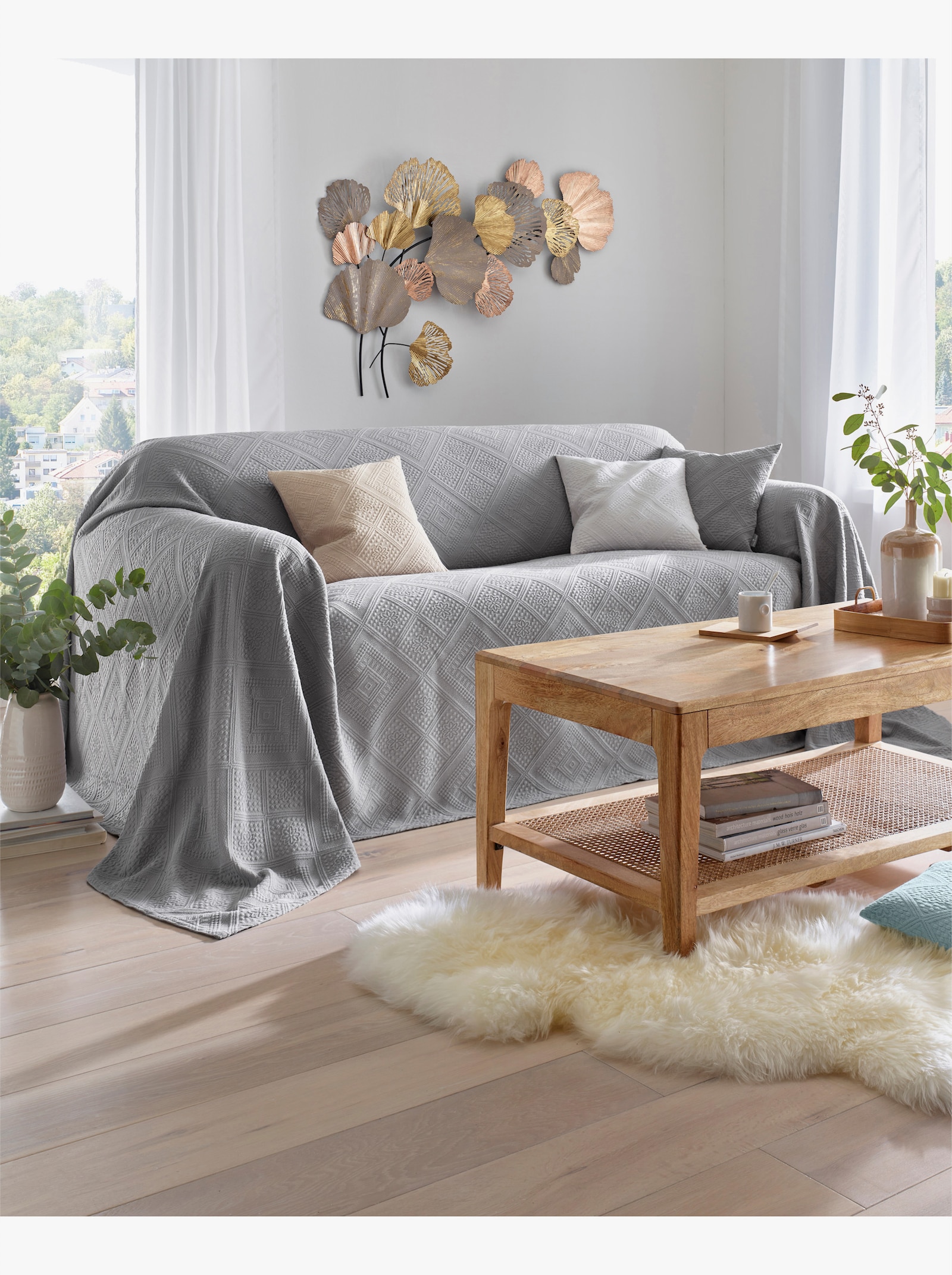 Pereira da Cunha Kissenhülle 2er-Set - grau