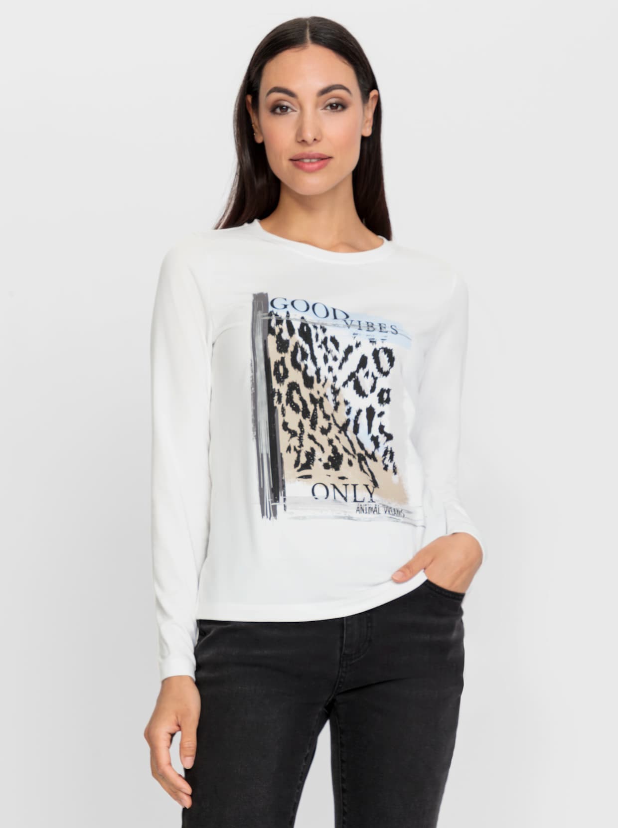 heine Shirt met lange mouwen - wit