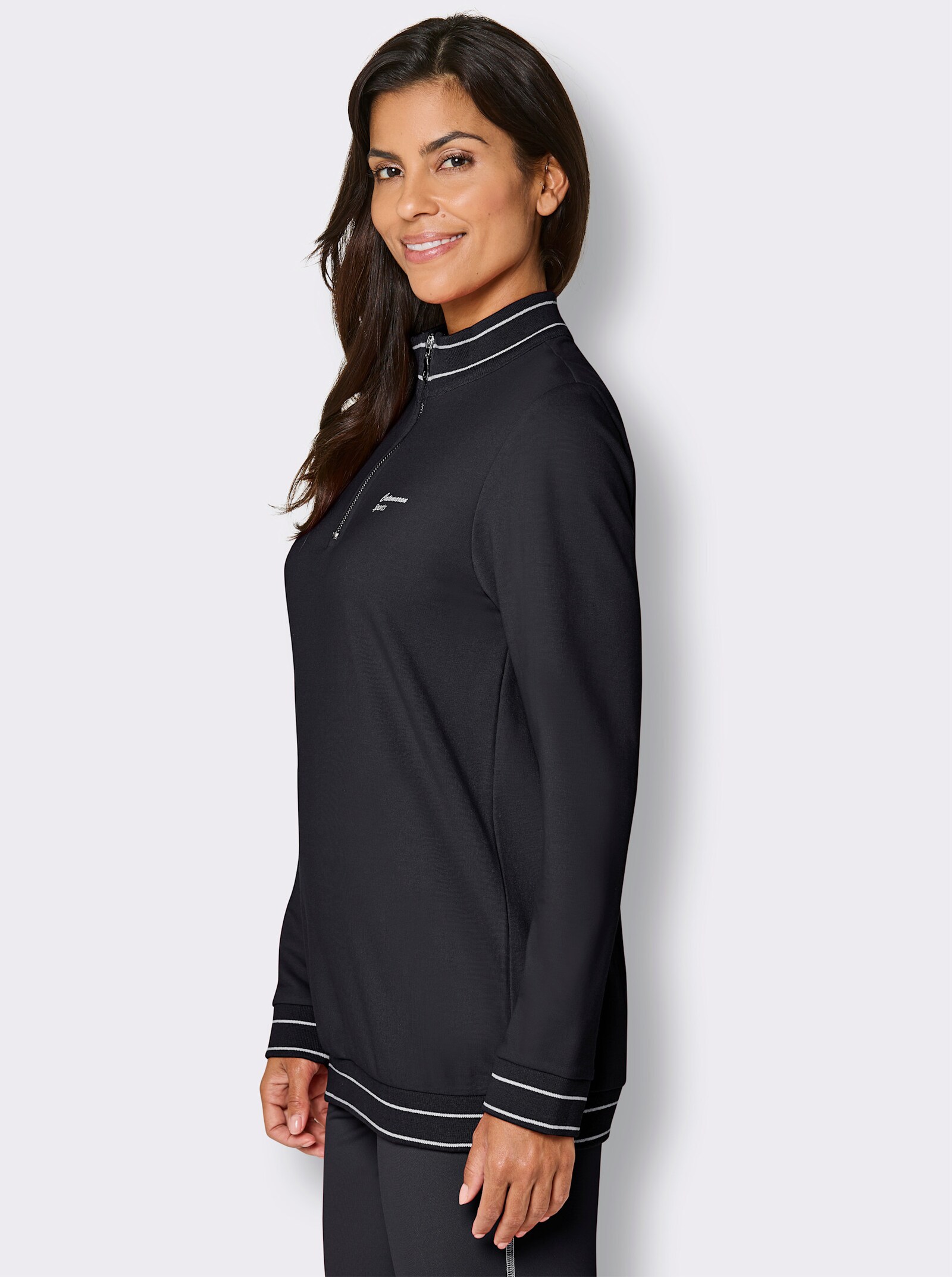 Catamaran Sports Sweatshirt mit Reißverschluss - schwarz