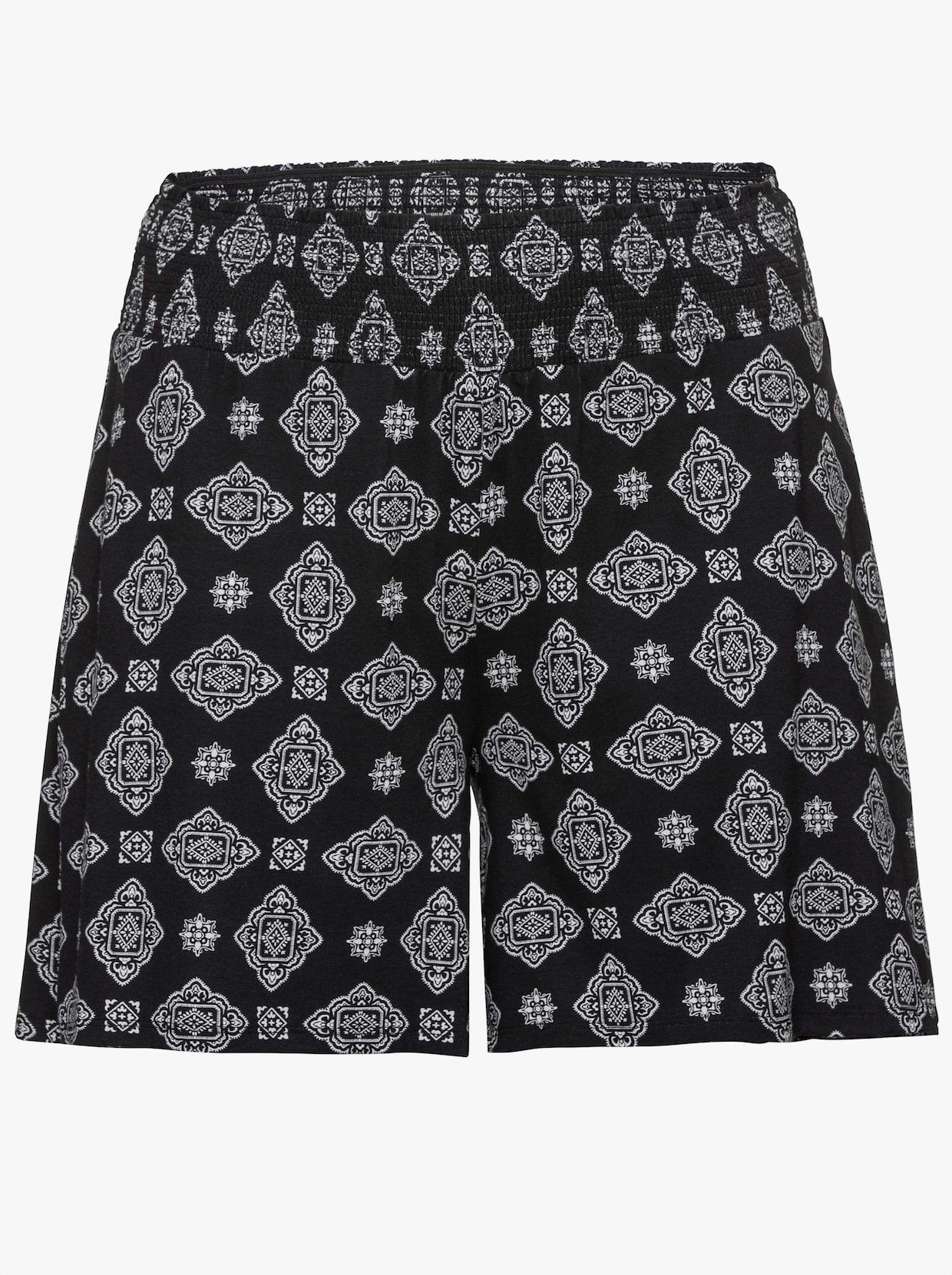 sheego Shorts - noir imprimé