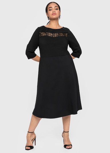 sheego Cocktailkleid - schwarz