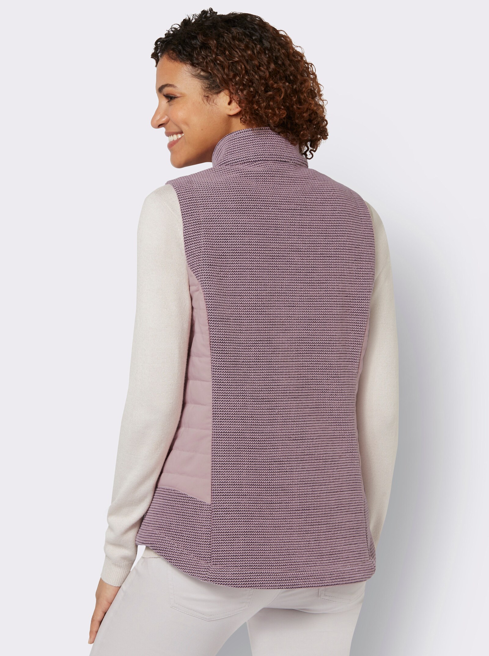 Weste mit Nietenverzierung - mauve