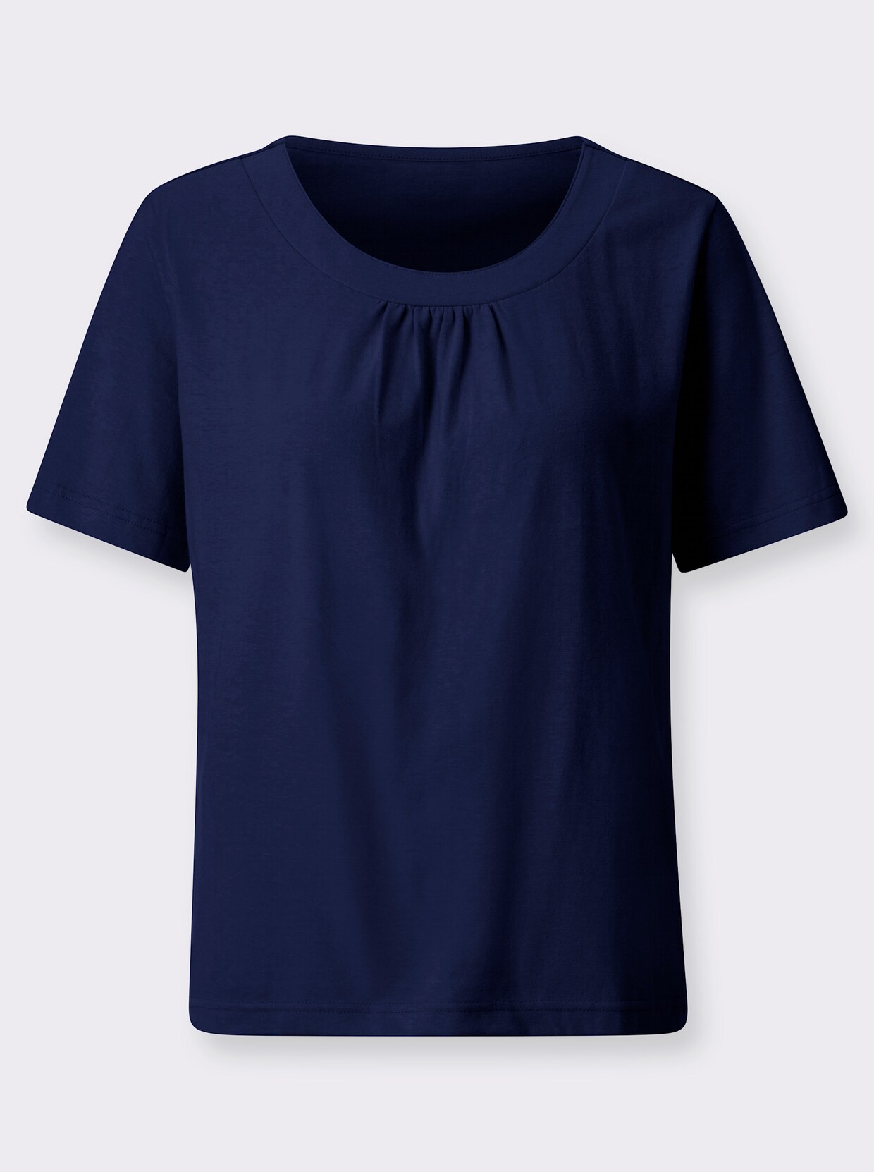 Shirtset - marine + marine/wit bedrukt