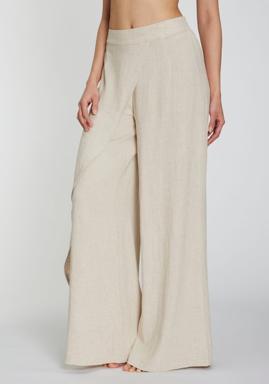 French Connection Pantalon en lin - beige chiné