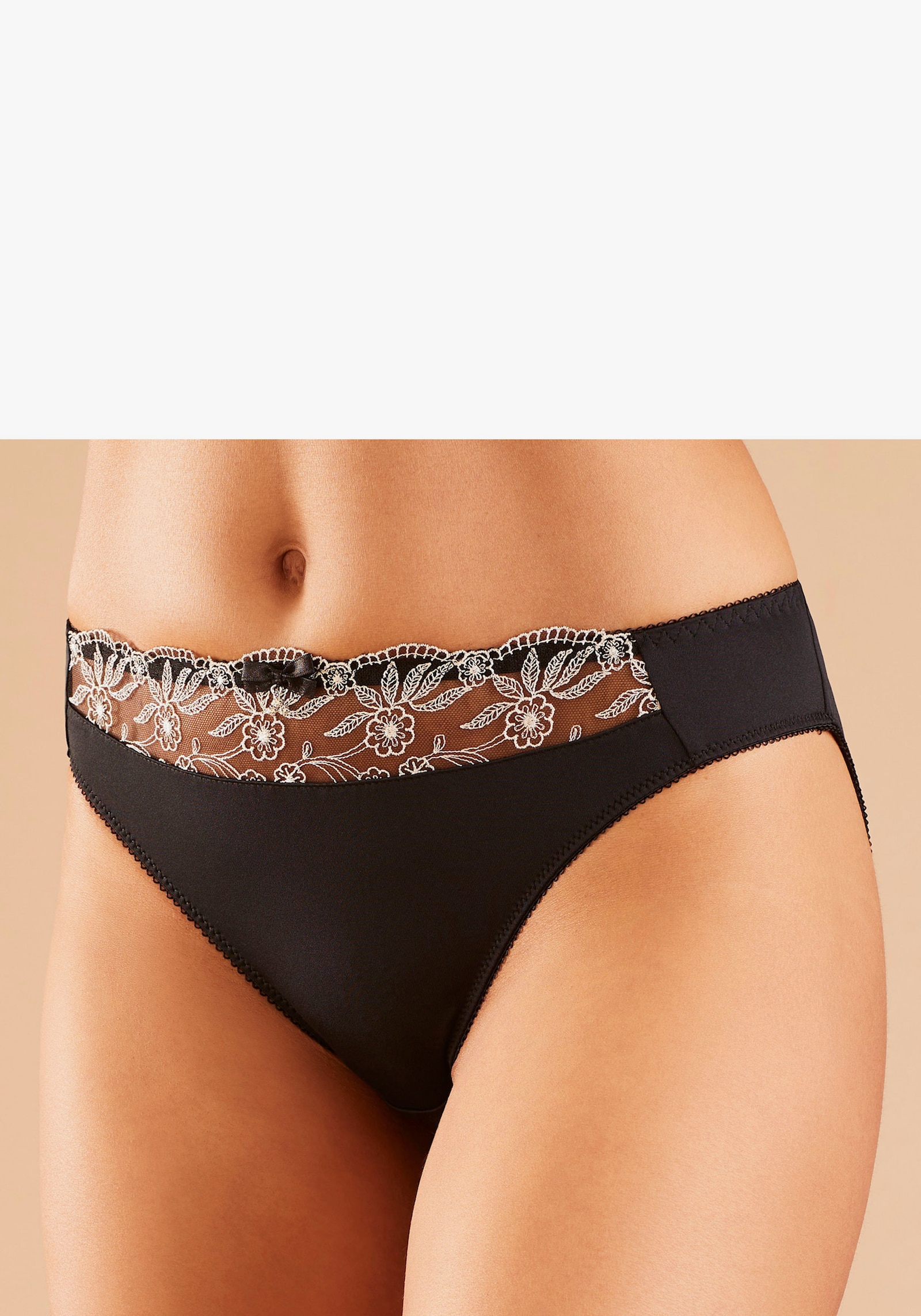 Nuance Slip - schwarz-weiss+weiss