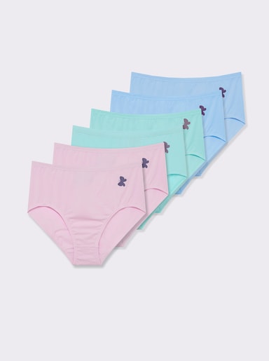 wäschepur Slip mit Schmetterlings-Motiv - rosé + bleu + mint