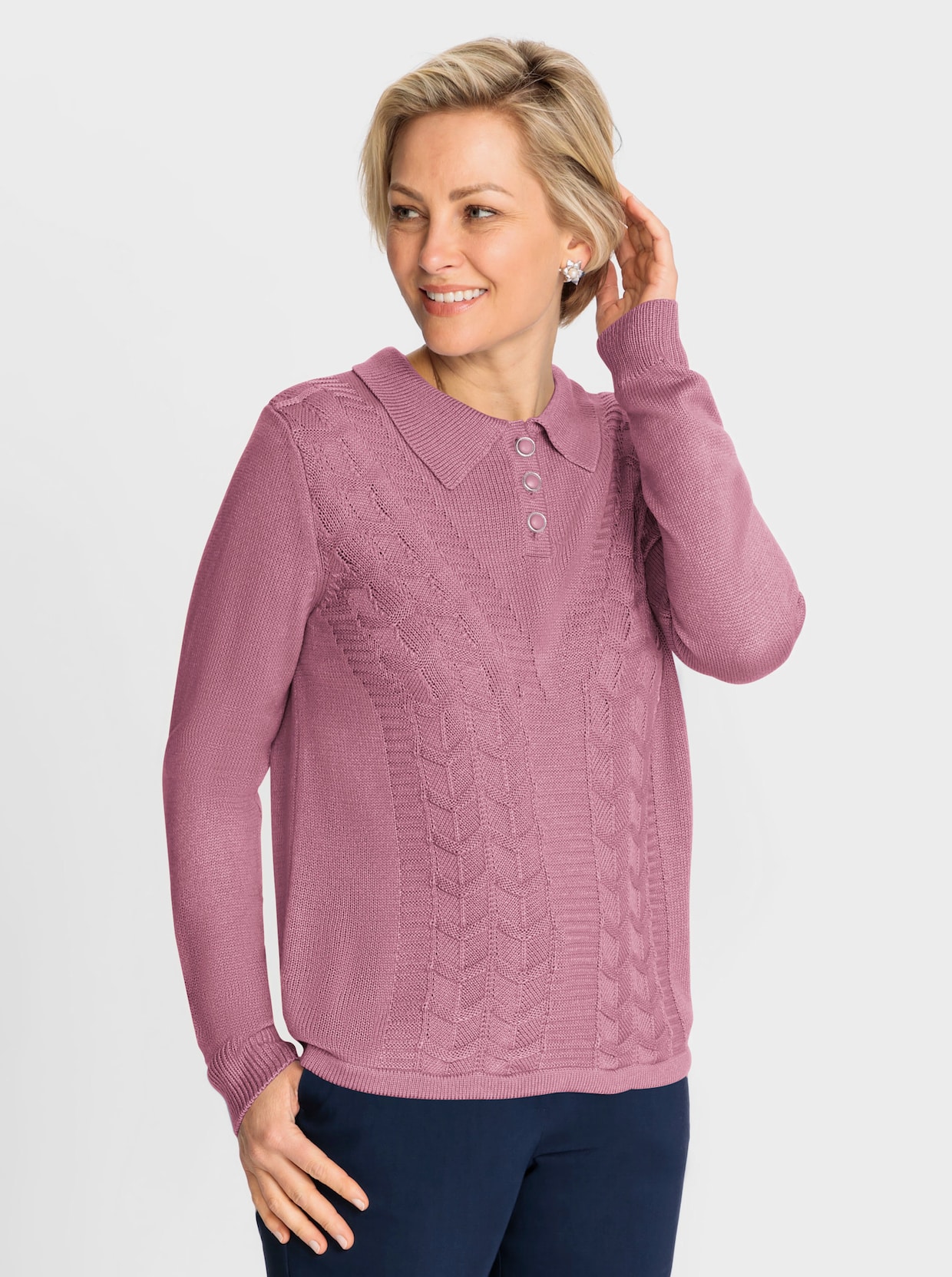 Polopullover - oudroze