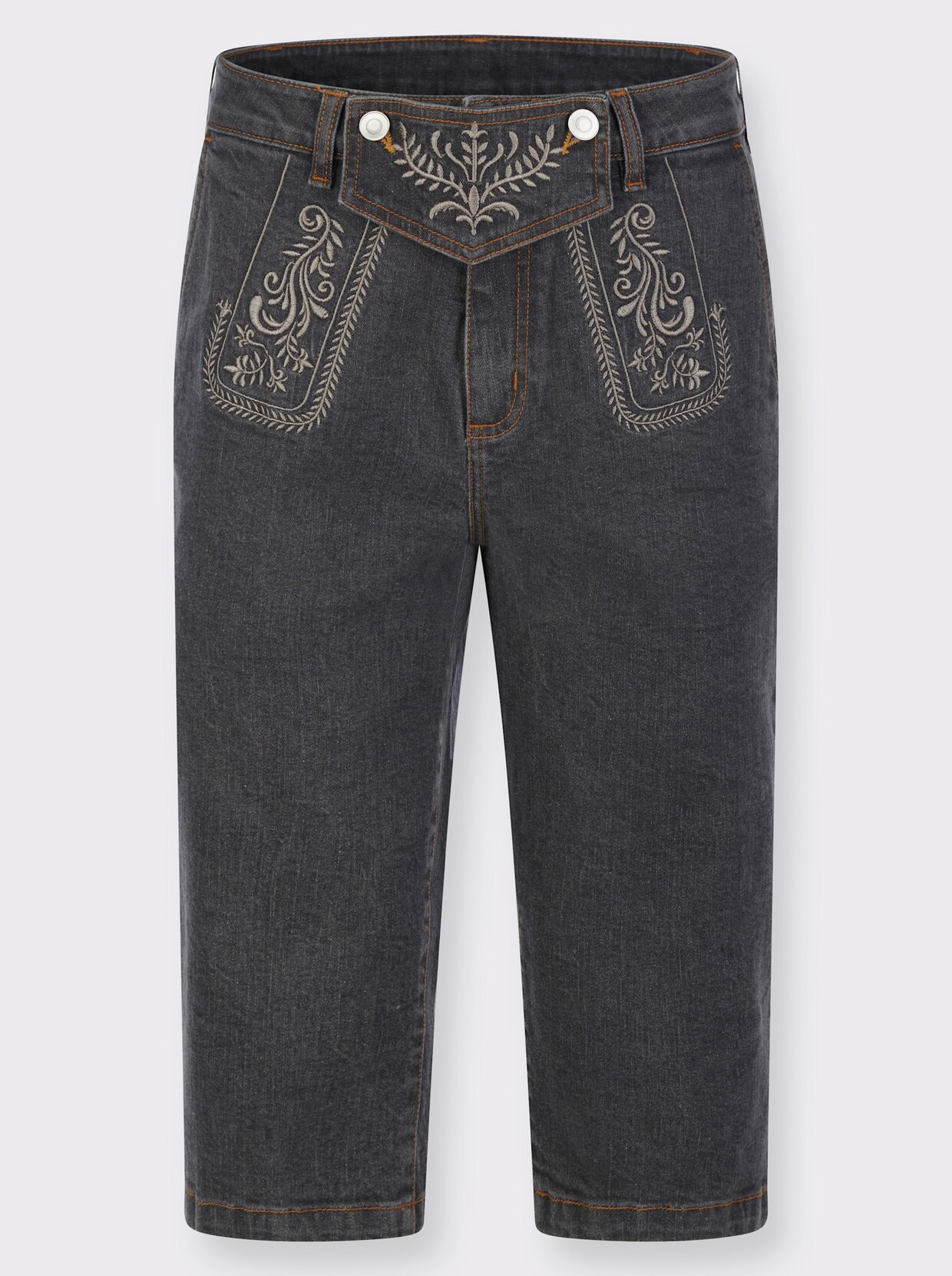 Jeansbermudas - anthrazit-denim