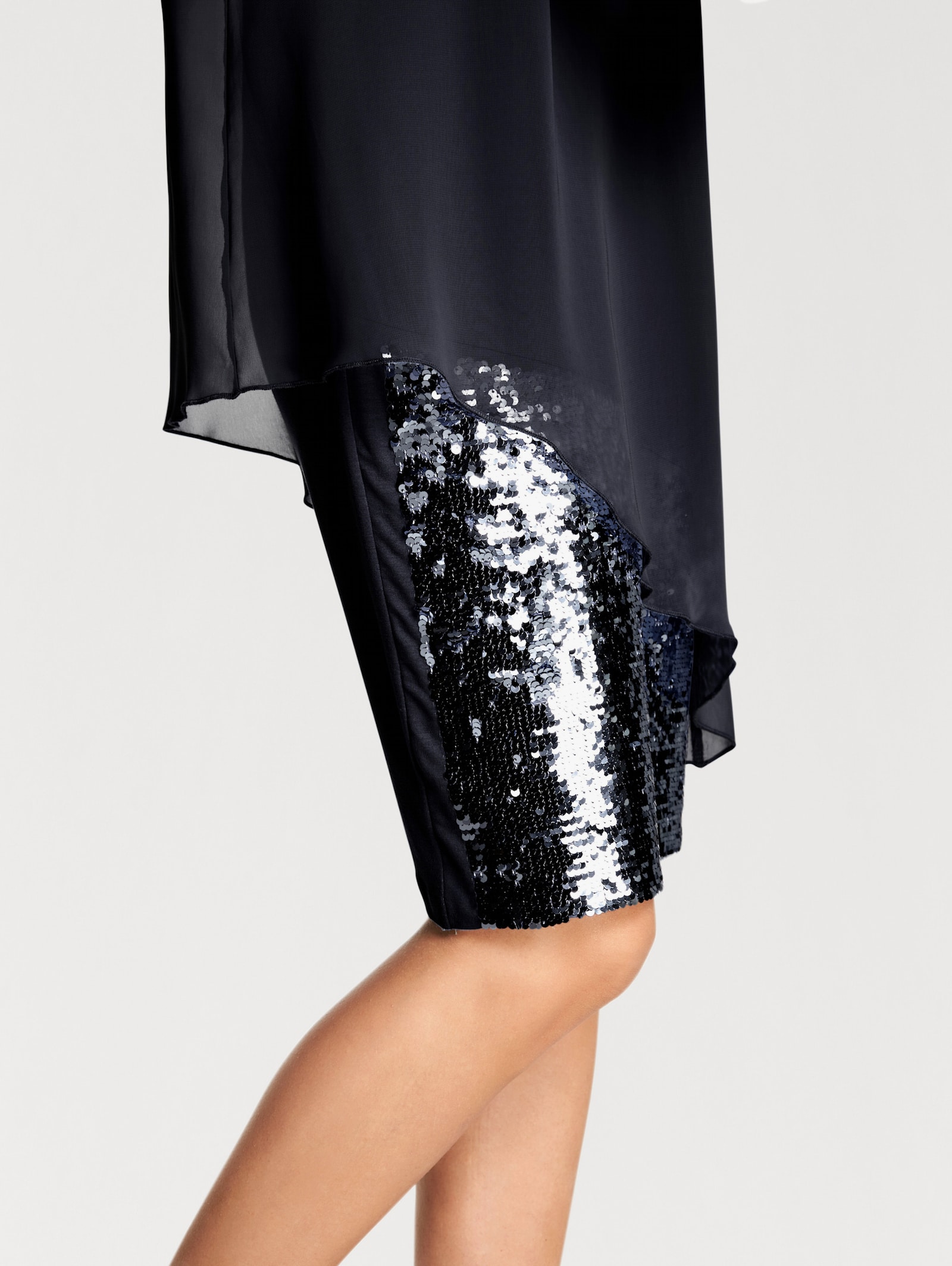 heine Cocktailkleid mit funkelnden Pailletten - nachtblau