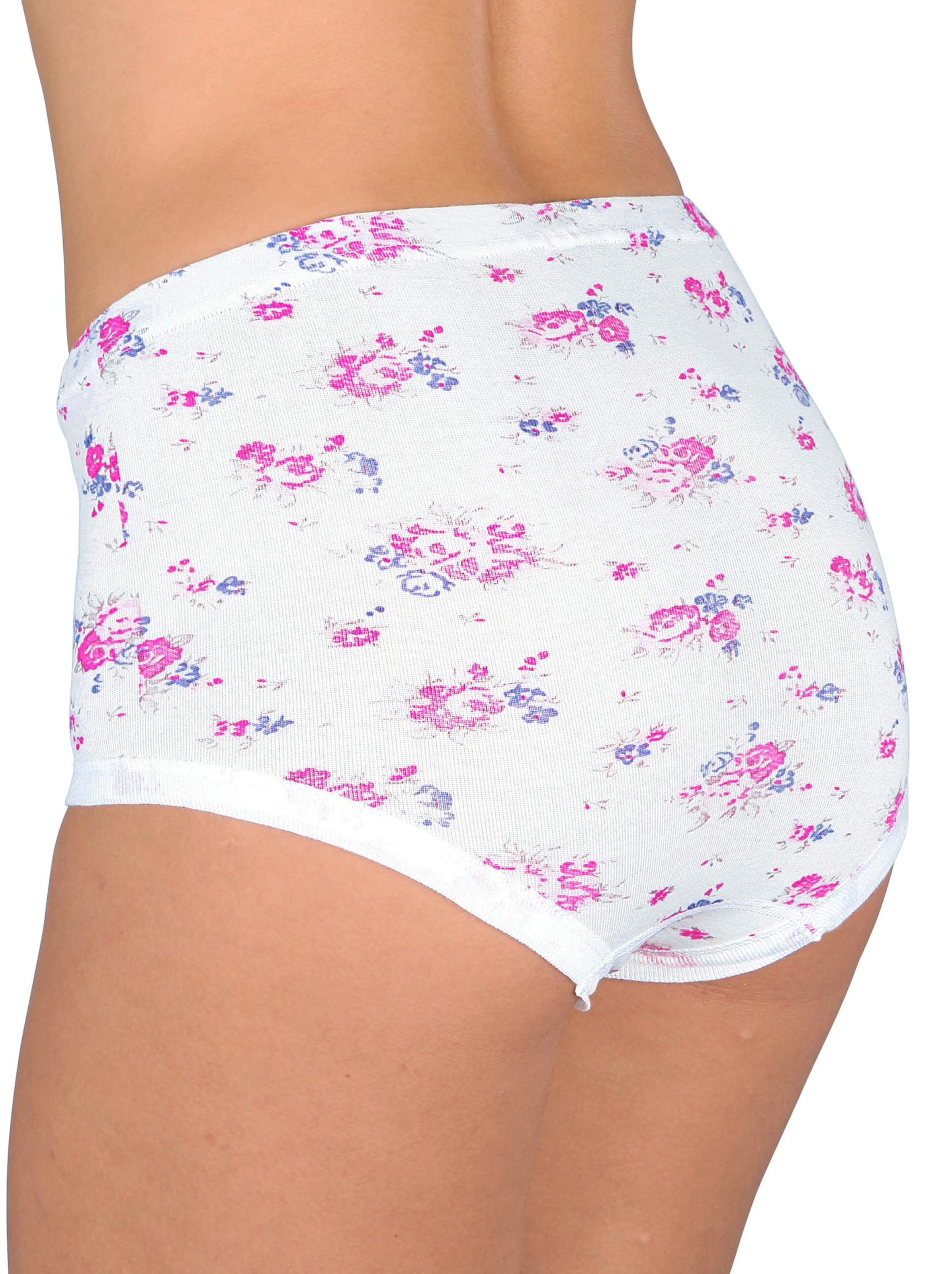 Taillenslip - 5x rosé-bedruckt + 5x weiß-uni