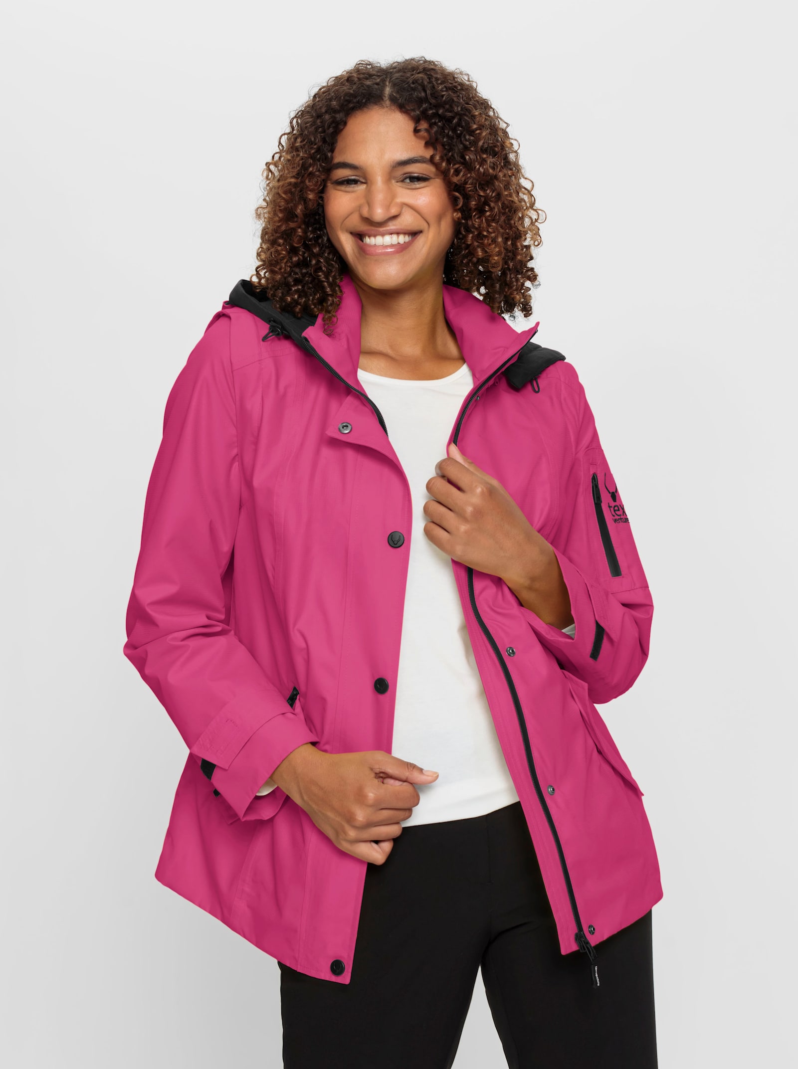 Funktionsjacke mit abnehmbaren Ärmeln - fuchsia
