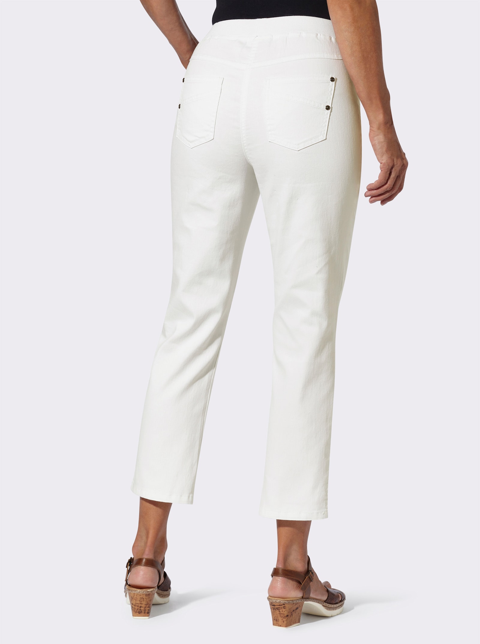 7/8 džínsy - biela