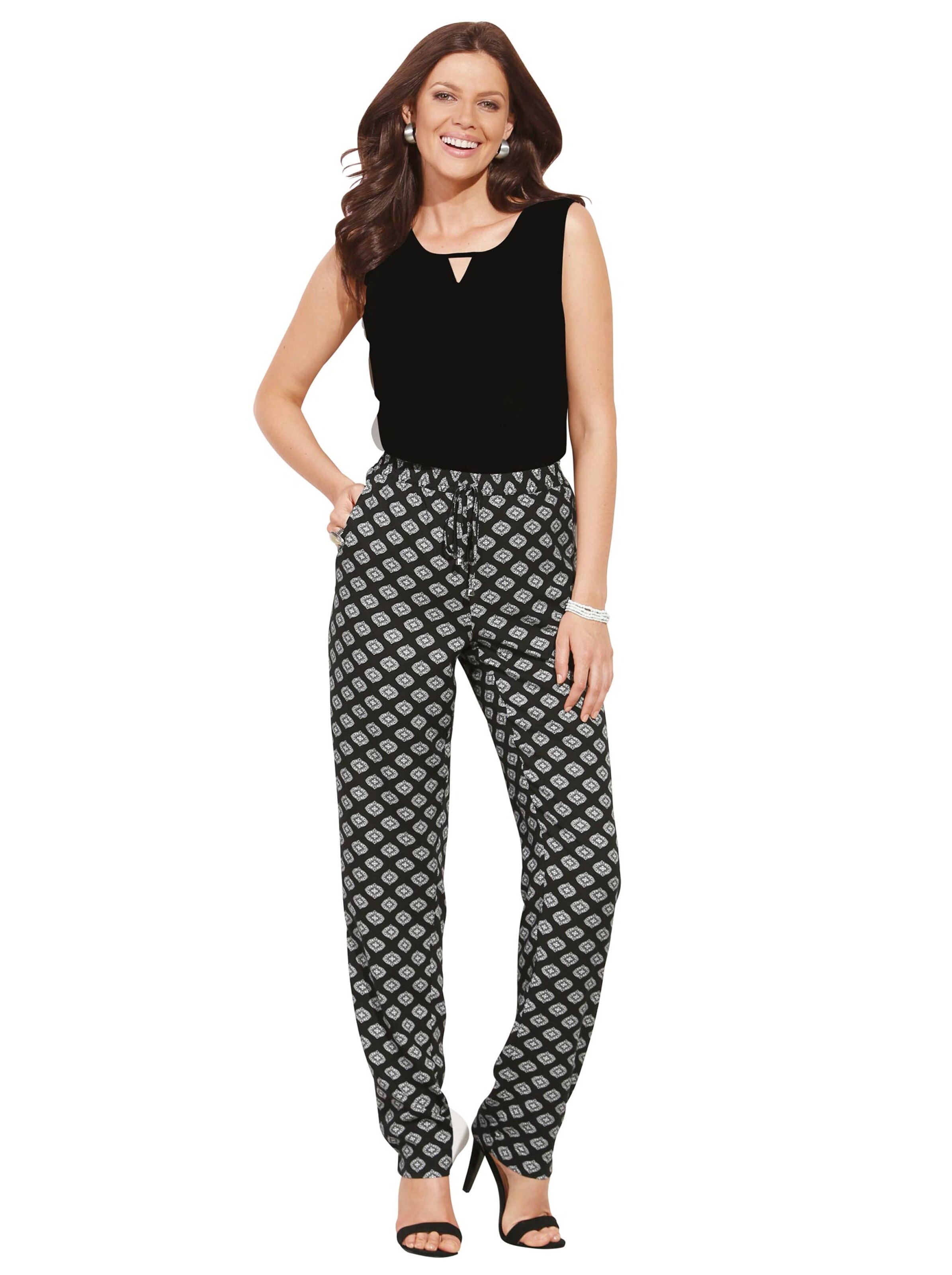 Hose - schwarz-weiß-kariert