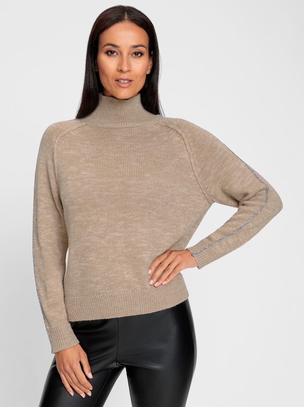 heine Strickpullover - beige-ecru-meliert