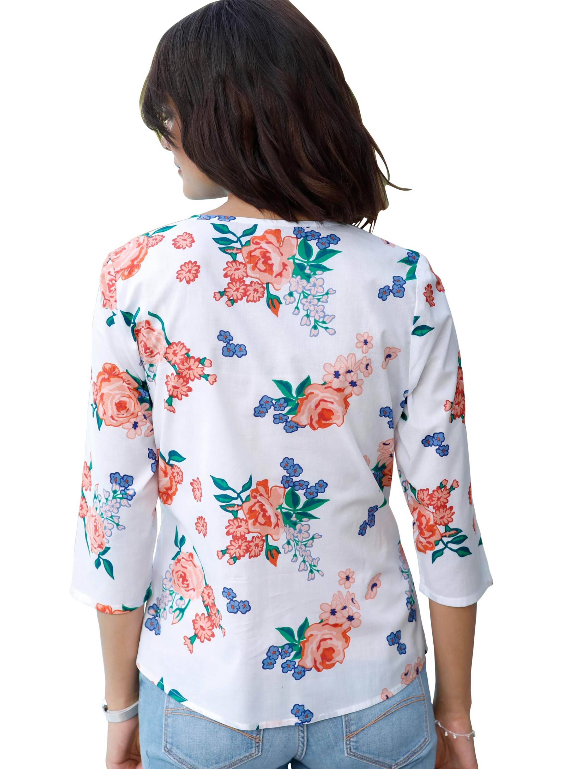 Bluse - weiß-bedruckt