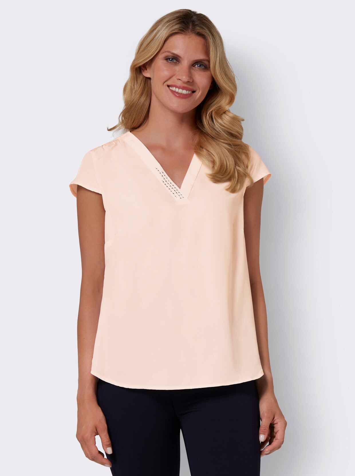 Comfortabele blouse - lichtroze