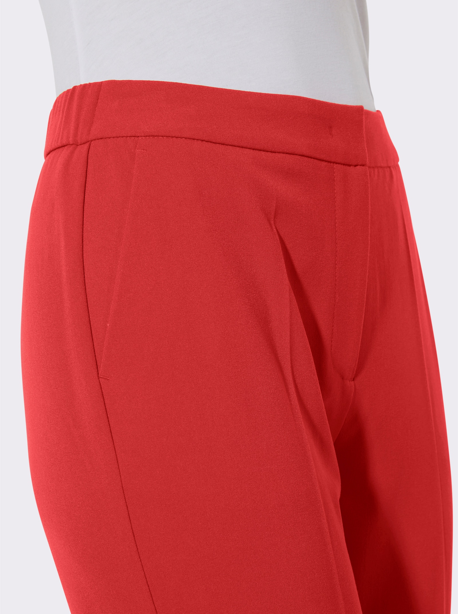  Anzughose mit Bügelfalten, knitterarm - rot