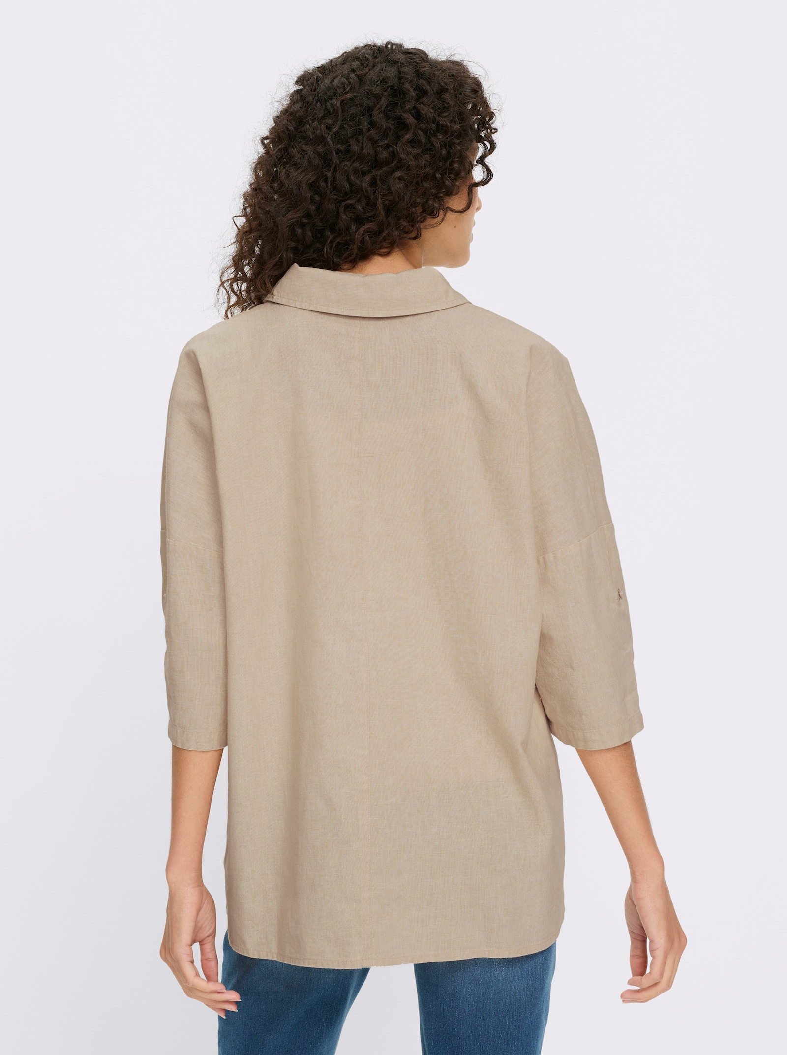 heine Leinenbluse mit 3/4-Arm - sand