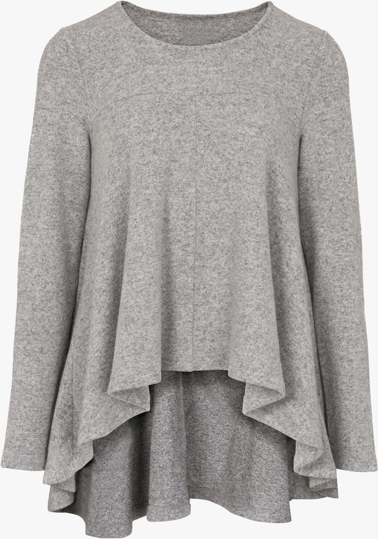 heine Langarmshirt mit verlängerter Rückenpartie - grau