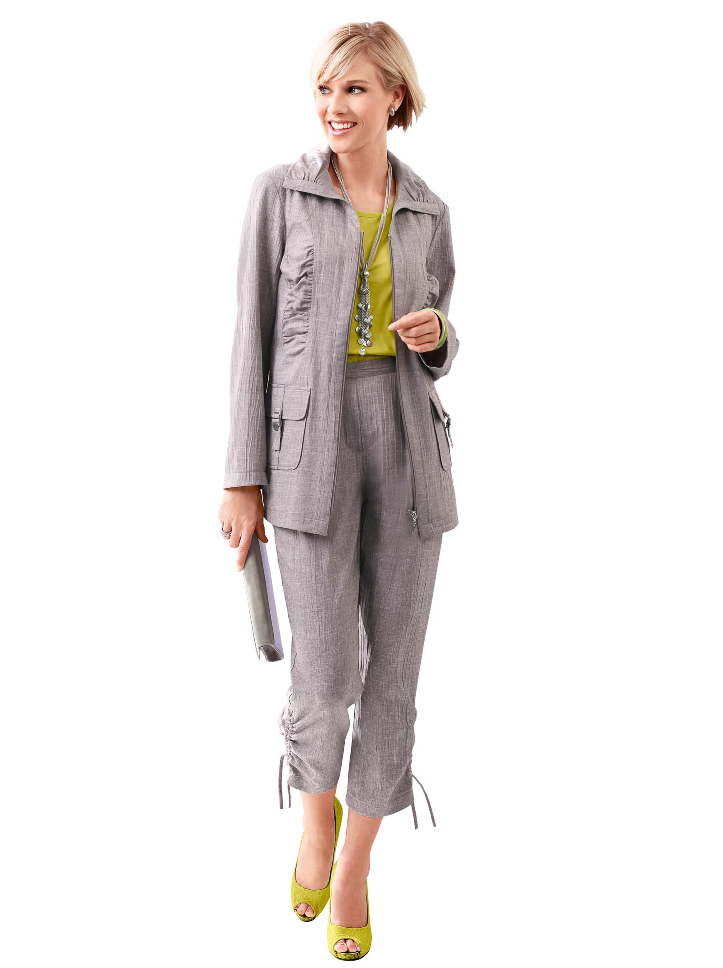 Blusenblazer - taupe-meliert