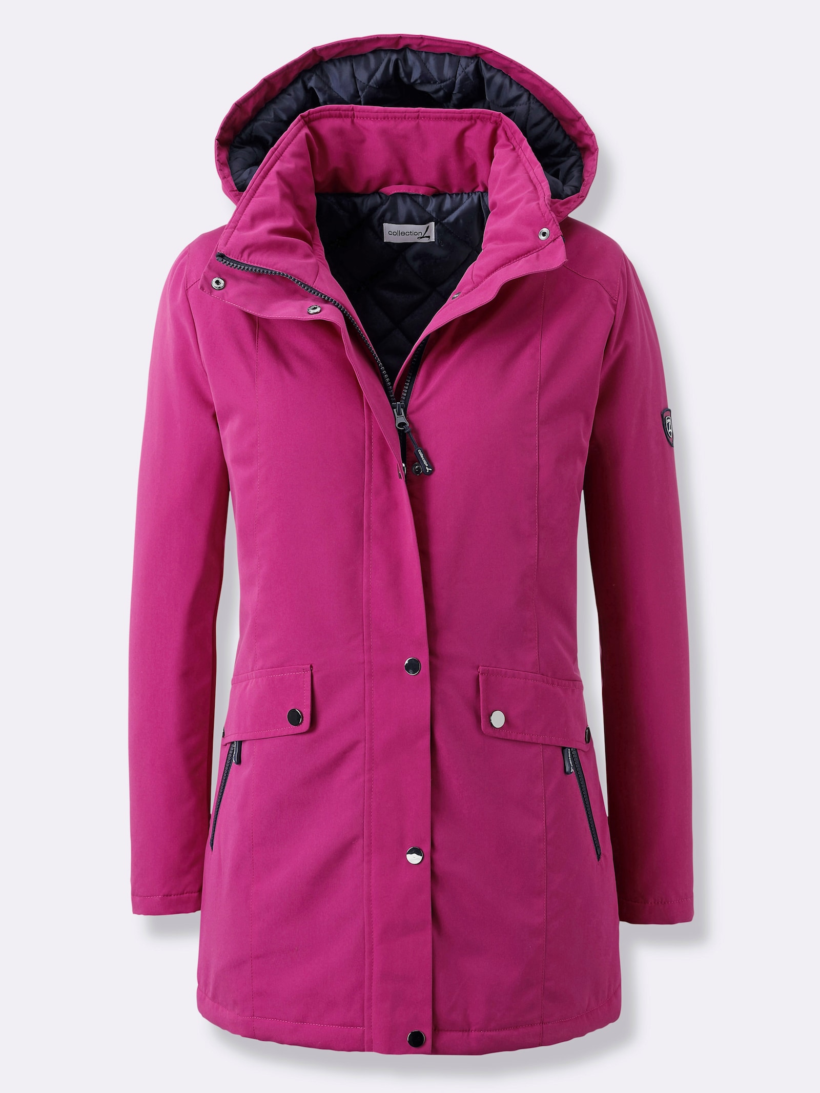 Outdoorjacke mit Stepp-Futter - magenta