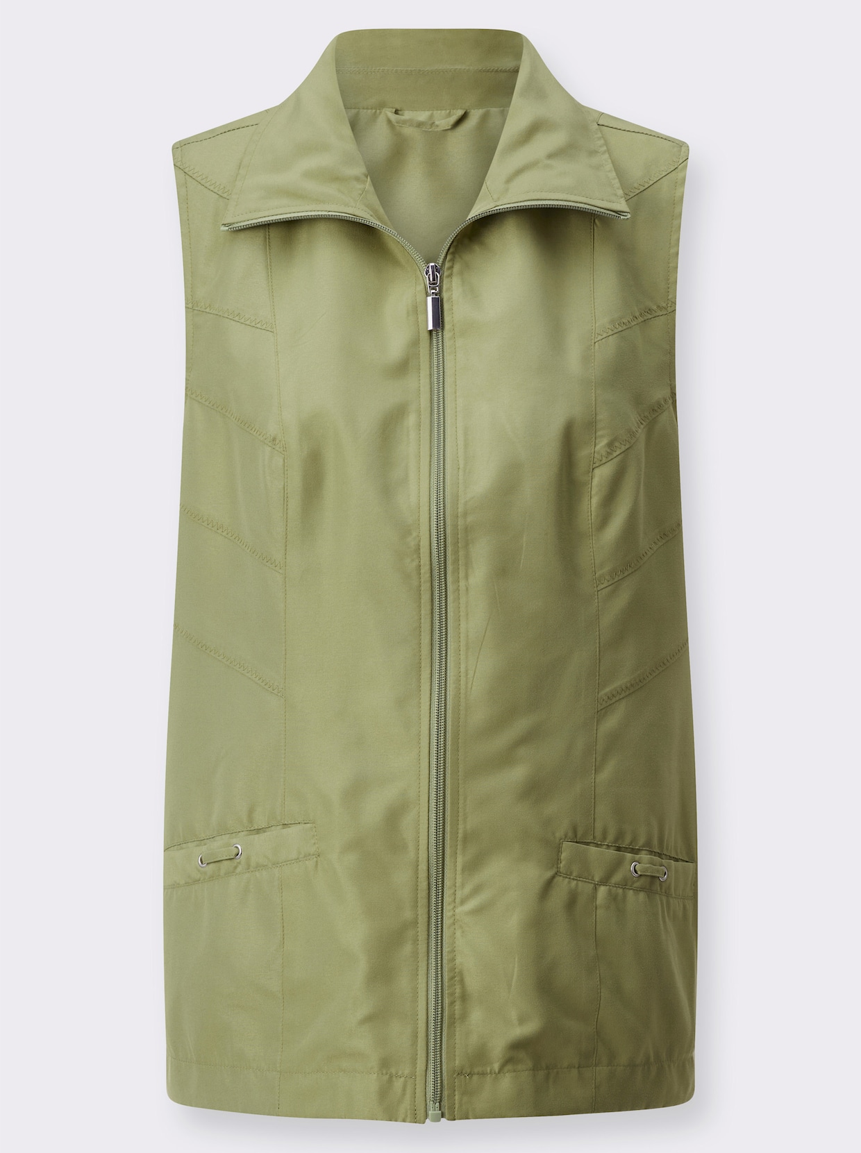Gilet - rietgroen